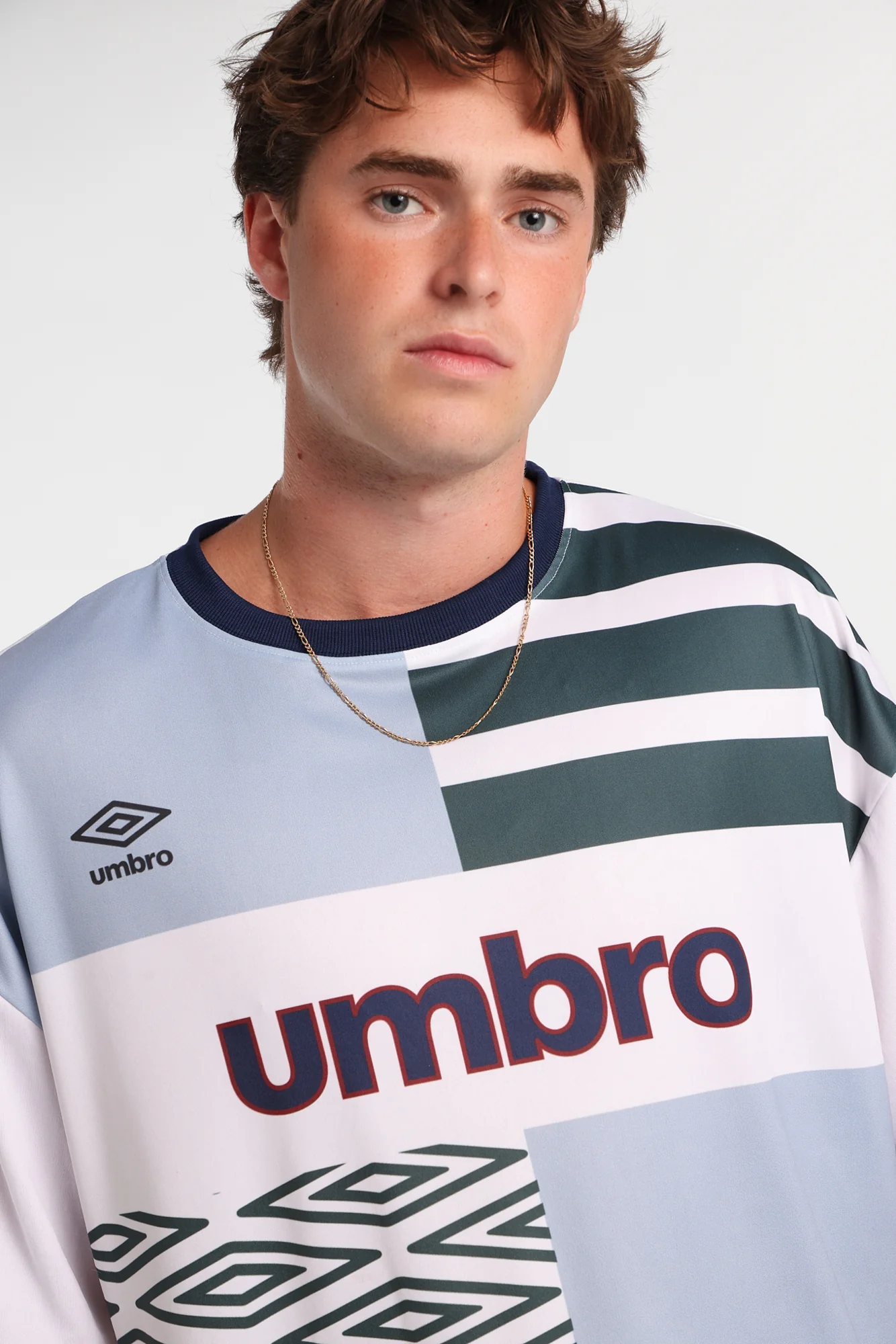 Umbro Large Logo Striped Tee - Image 2