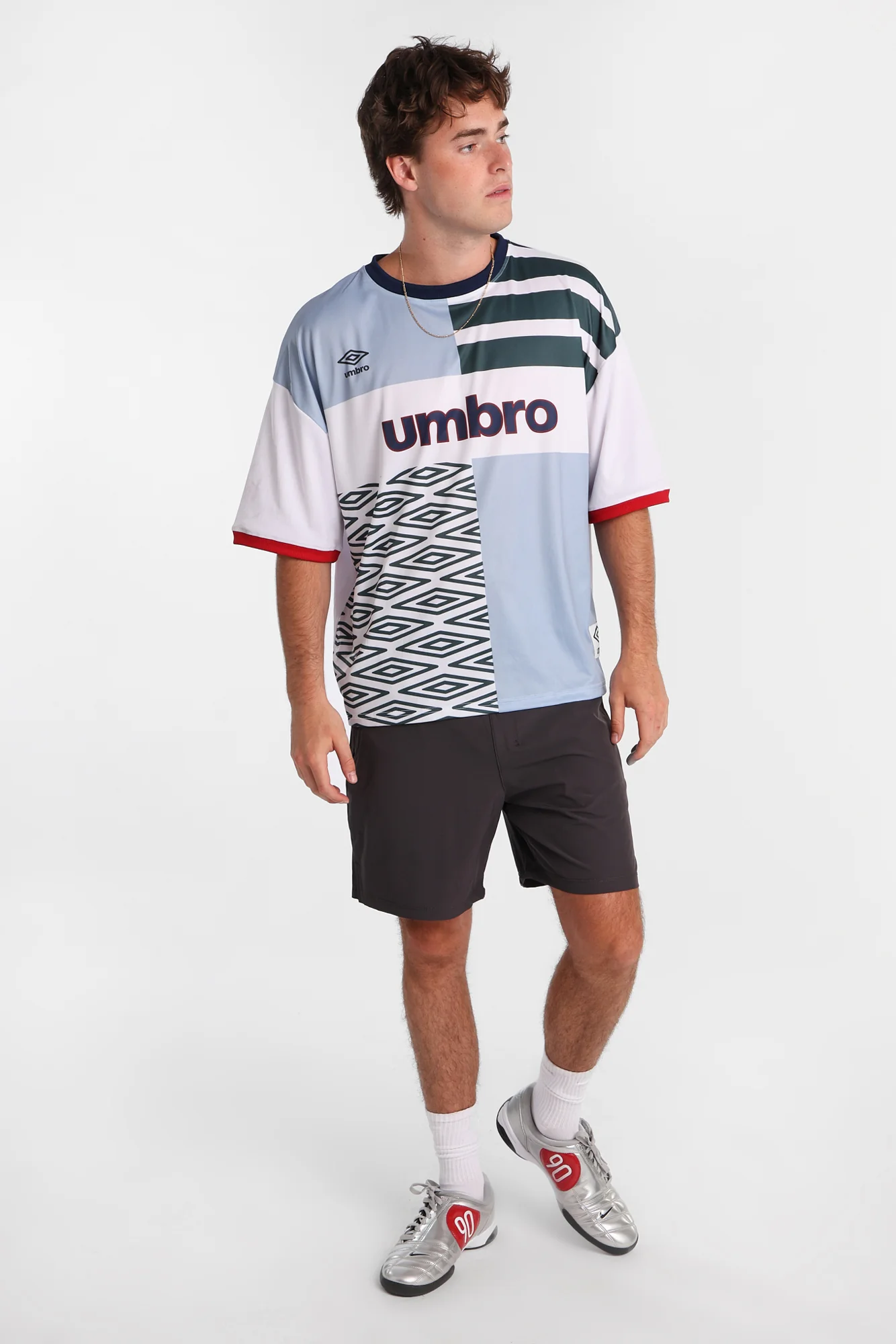 Umbro Large Logo Striped Tee - Image 4