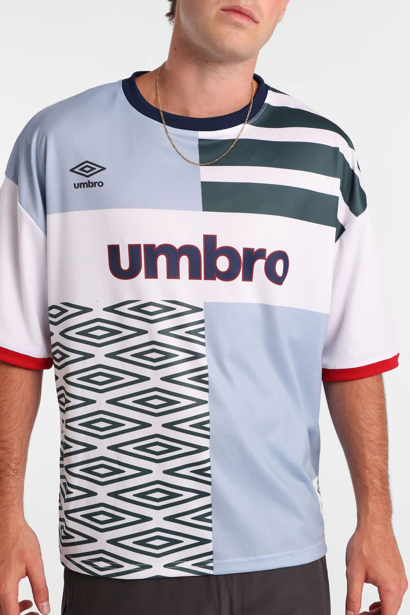 Umbro Large Logo Striped Tee - Image 6