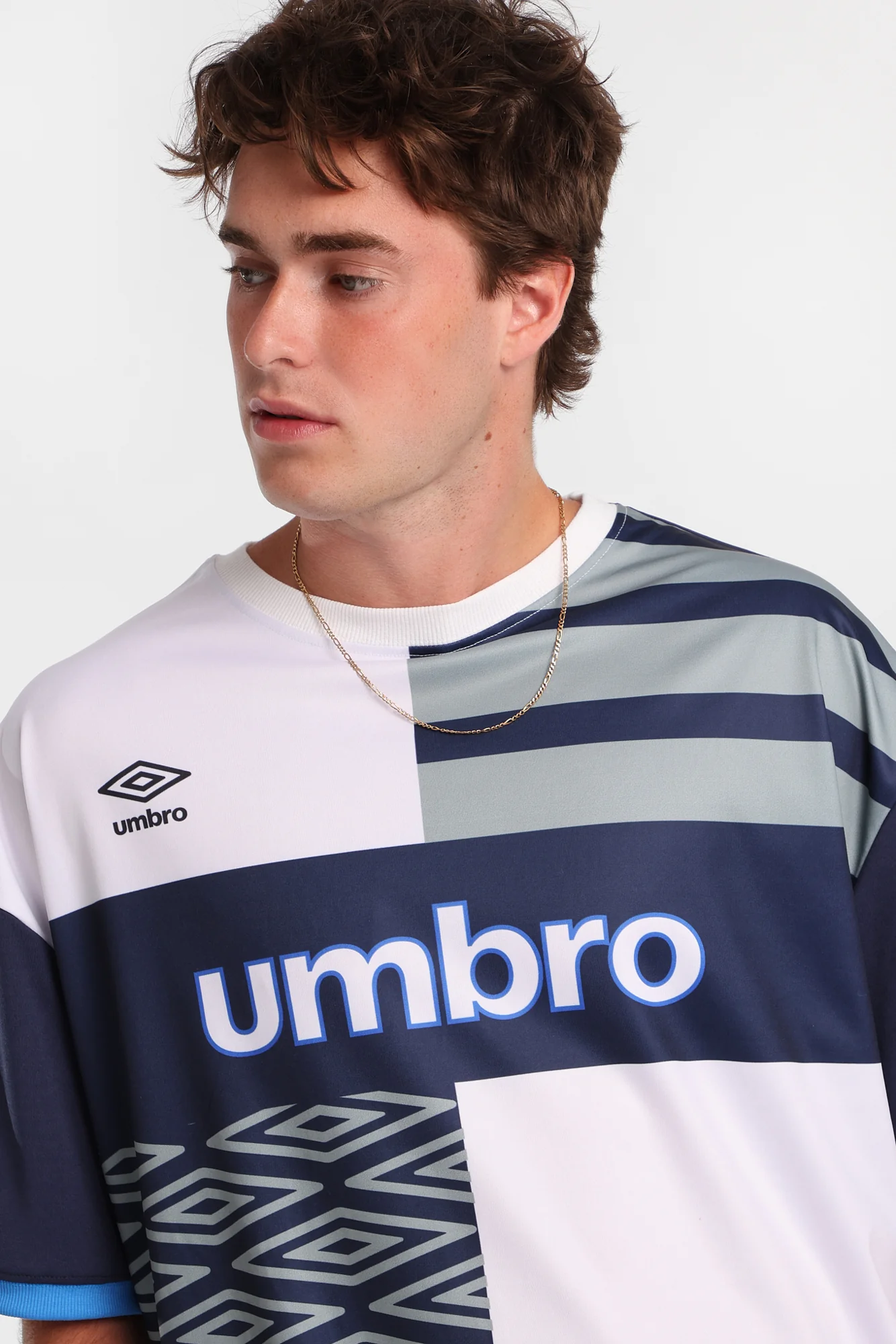 Umbro Large Logo Striped Tee - Image 2