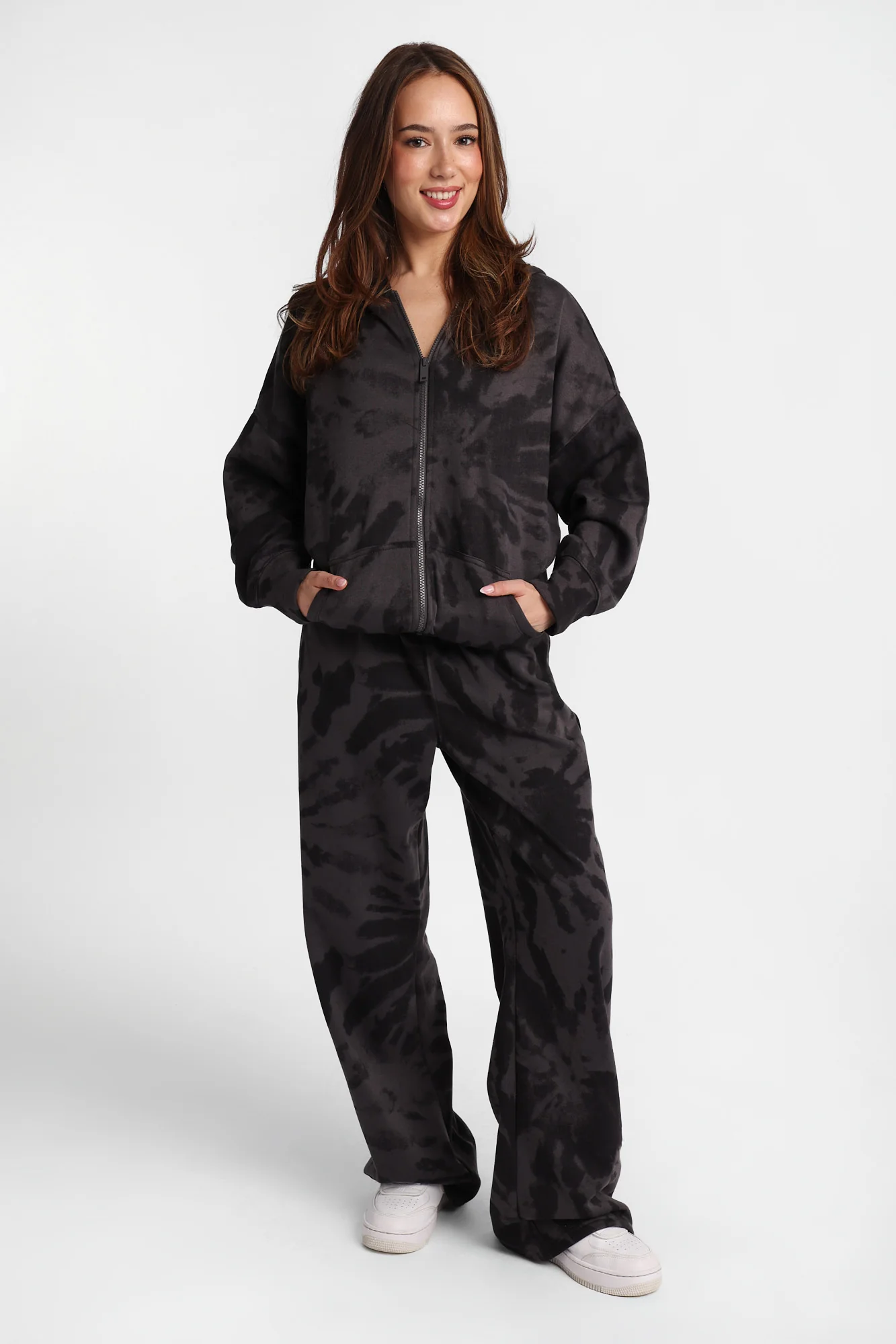 Tie-Dye Oversized Zip-Up Hoodie - Image 4