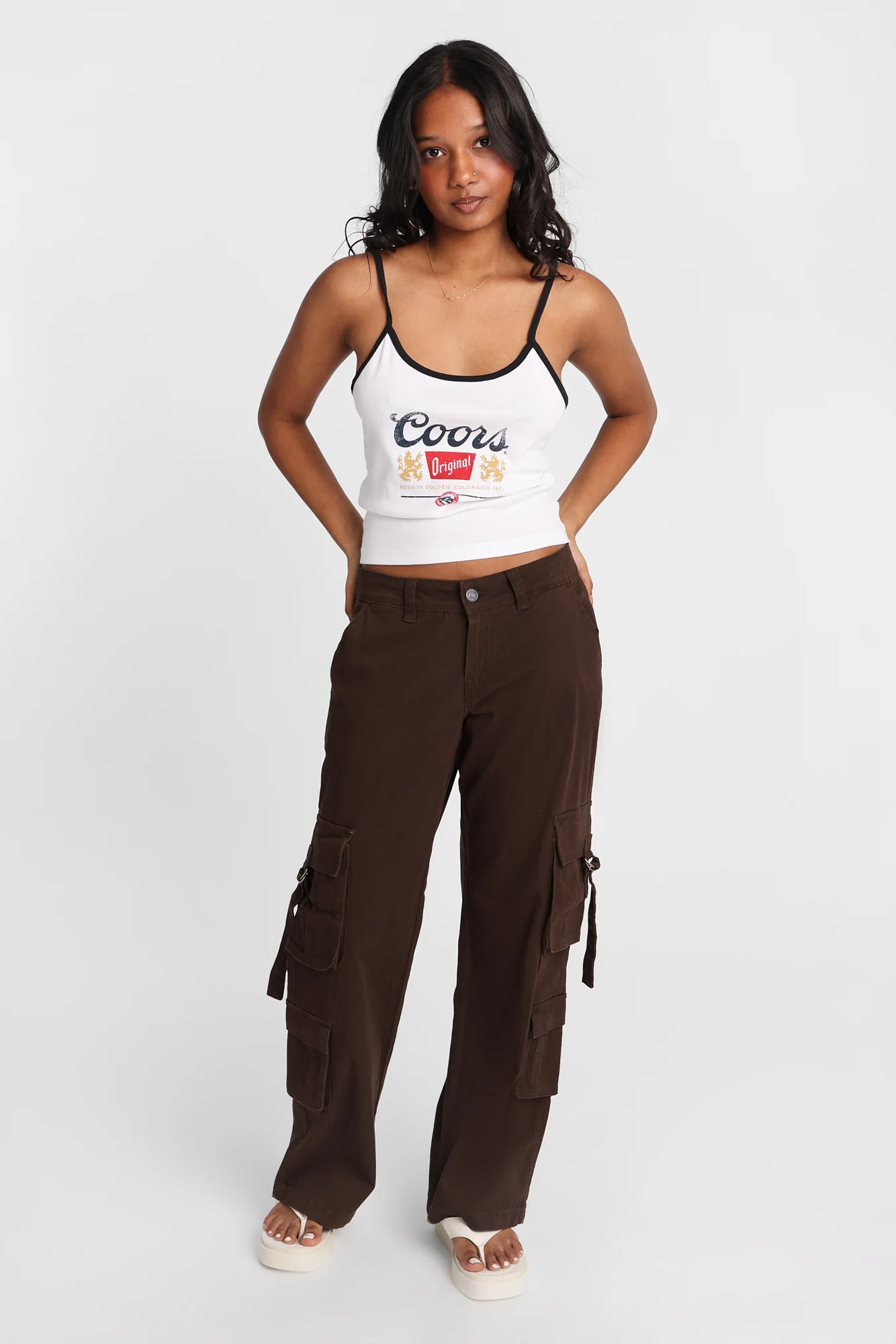 Low Rise D-Ring Cargo Baggy Twill Pants - Image 11