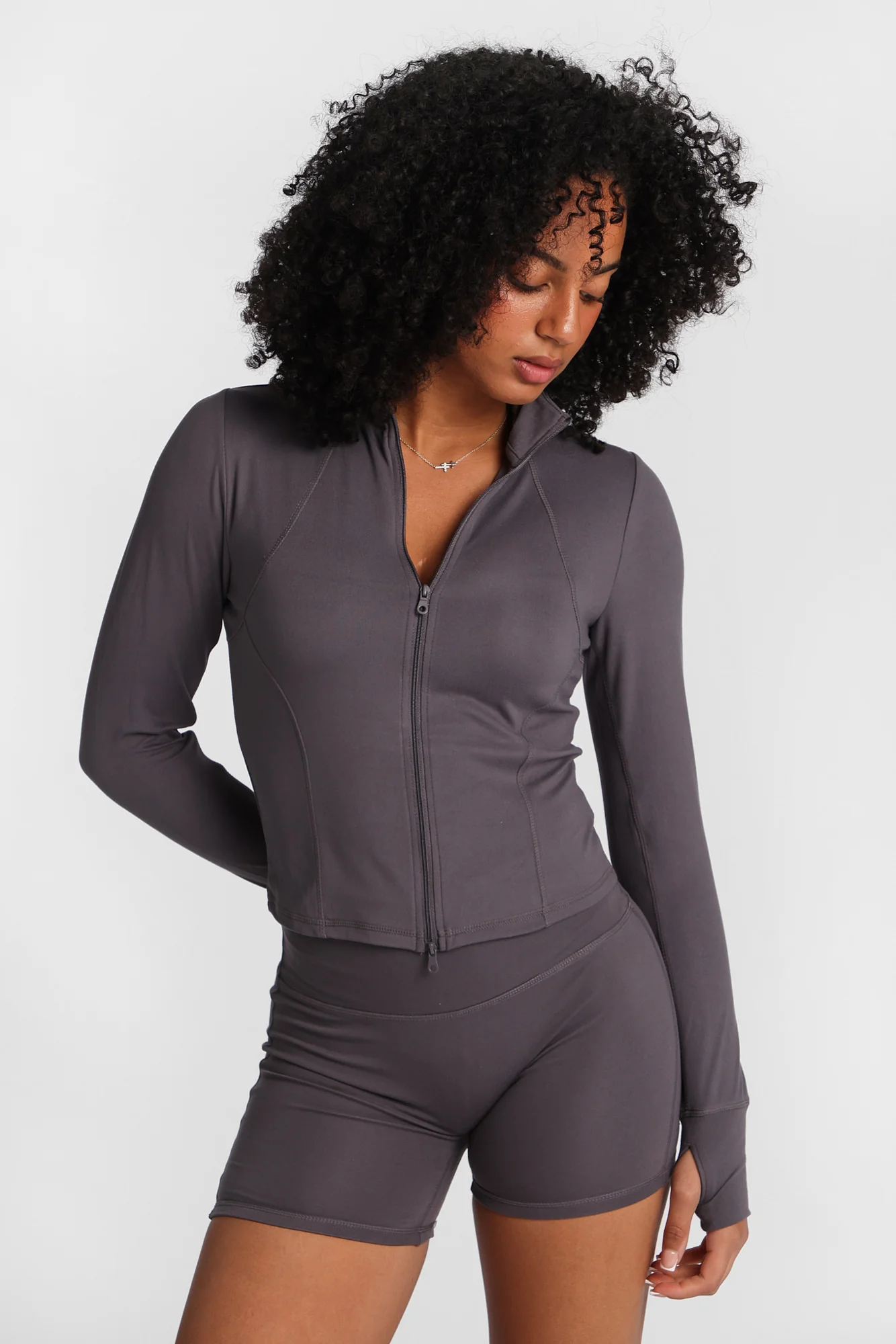 Super Smooth Zip-Up Thumb Jacket