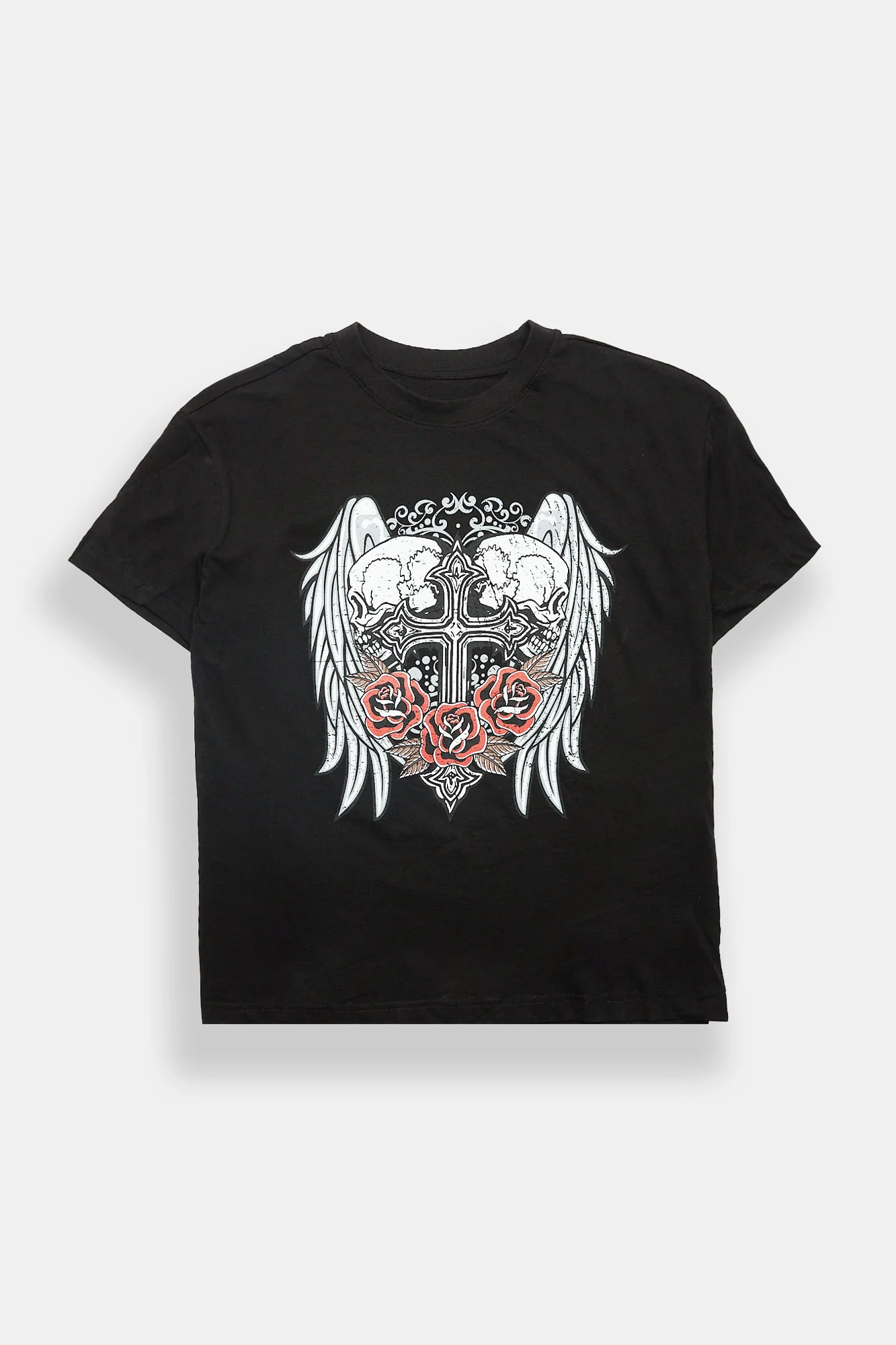 Skull Wings Graphic Boyfriend Tee