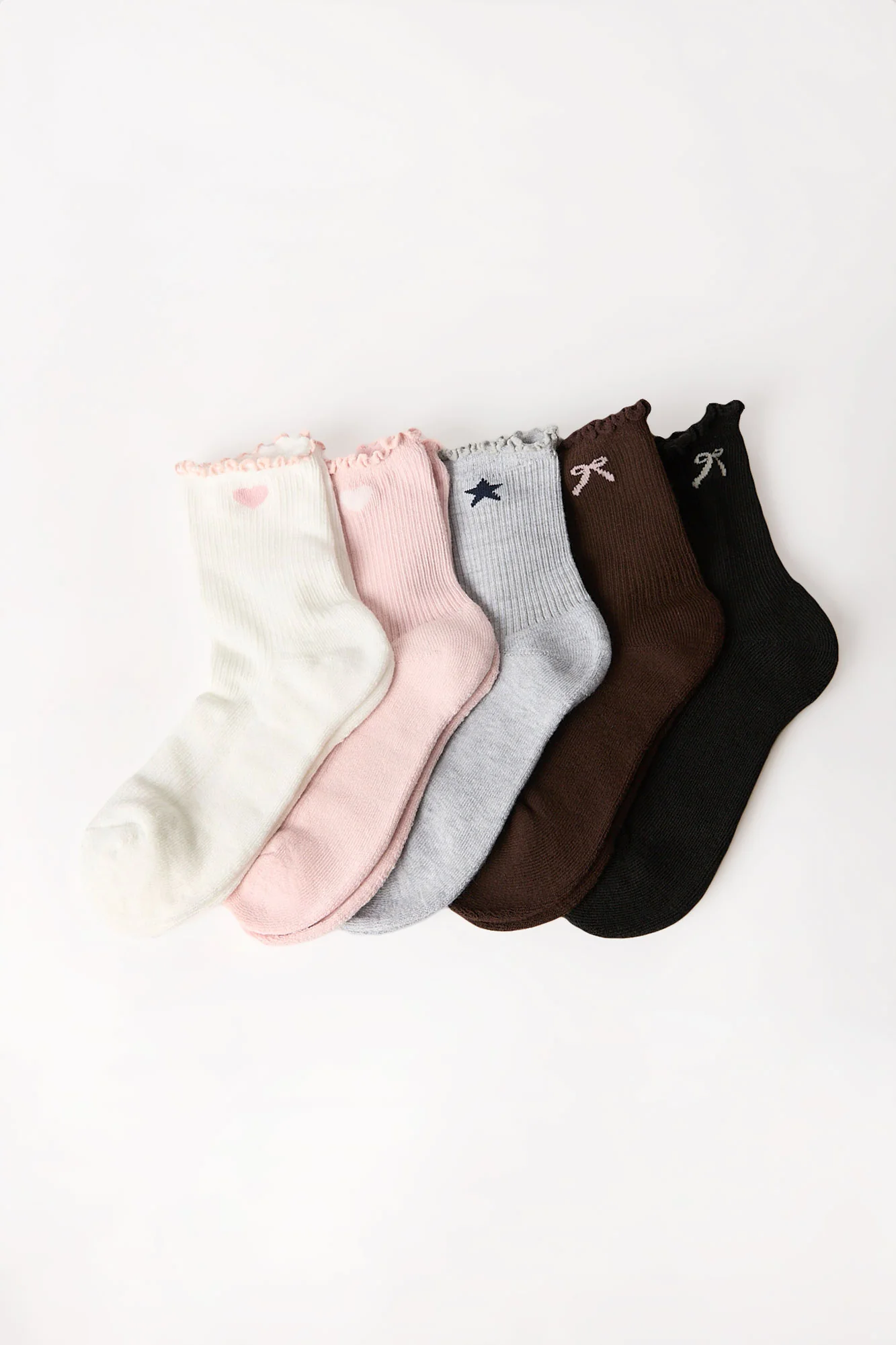 Lettuce Edge Crew Socks 5-Pack