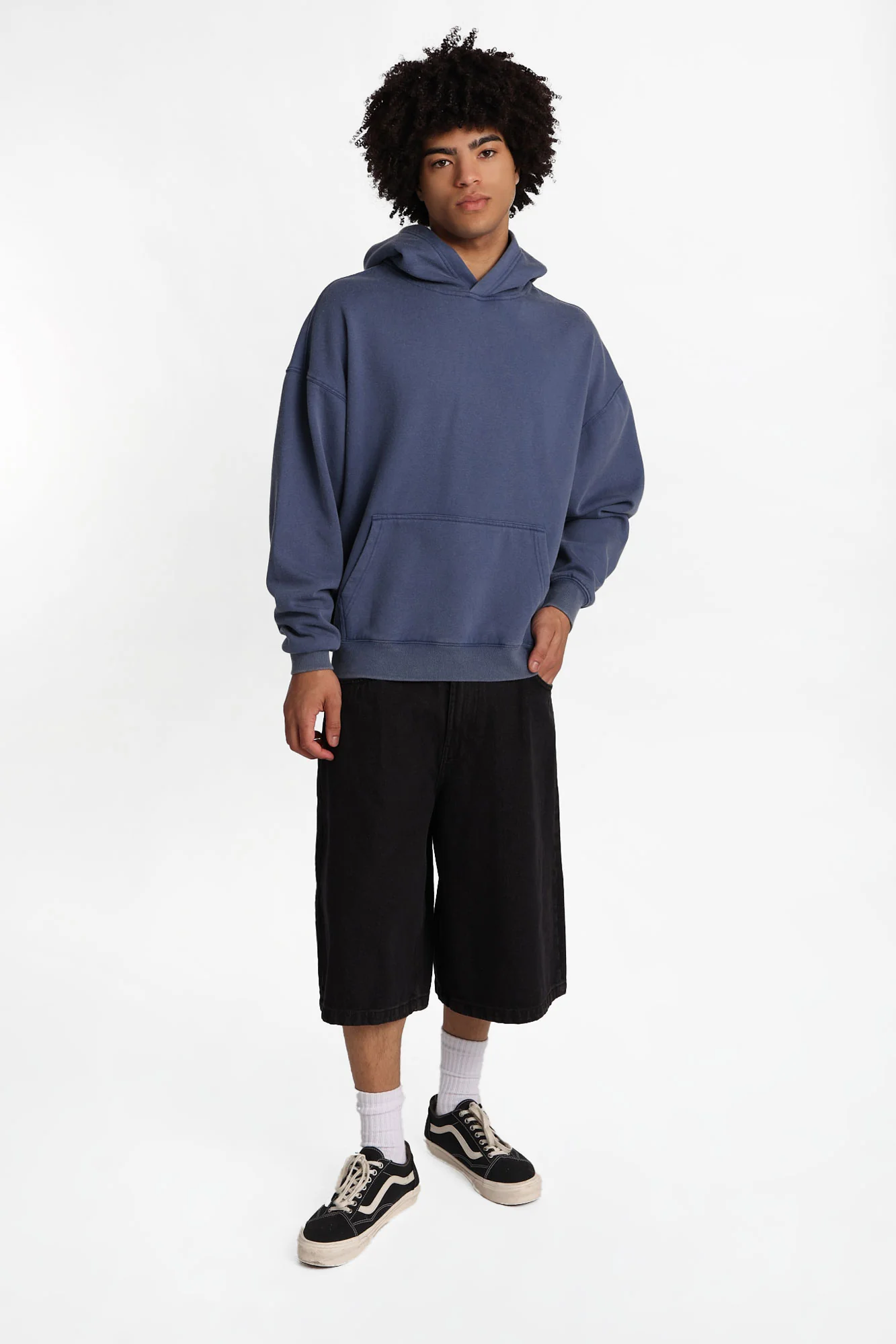 North Western Washed Boxy Hoodie - Image 4