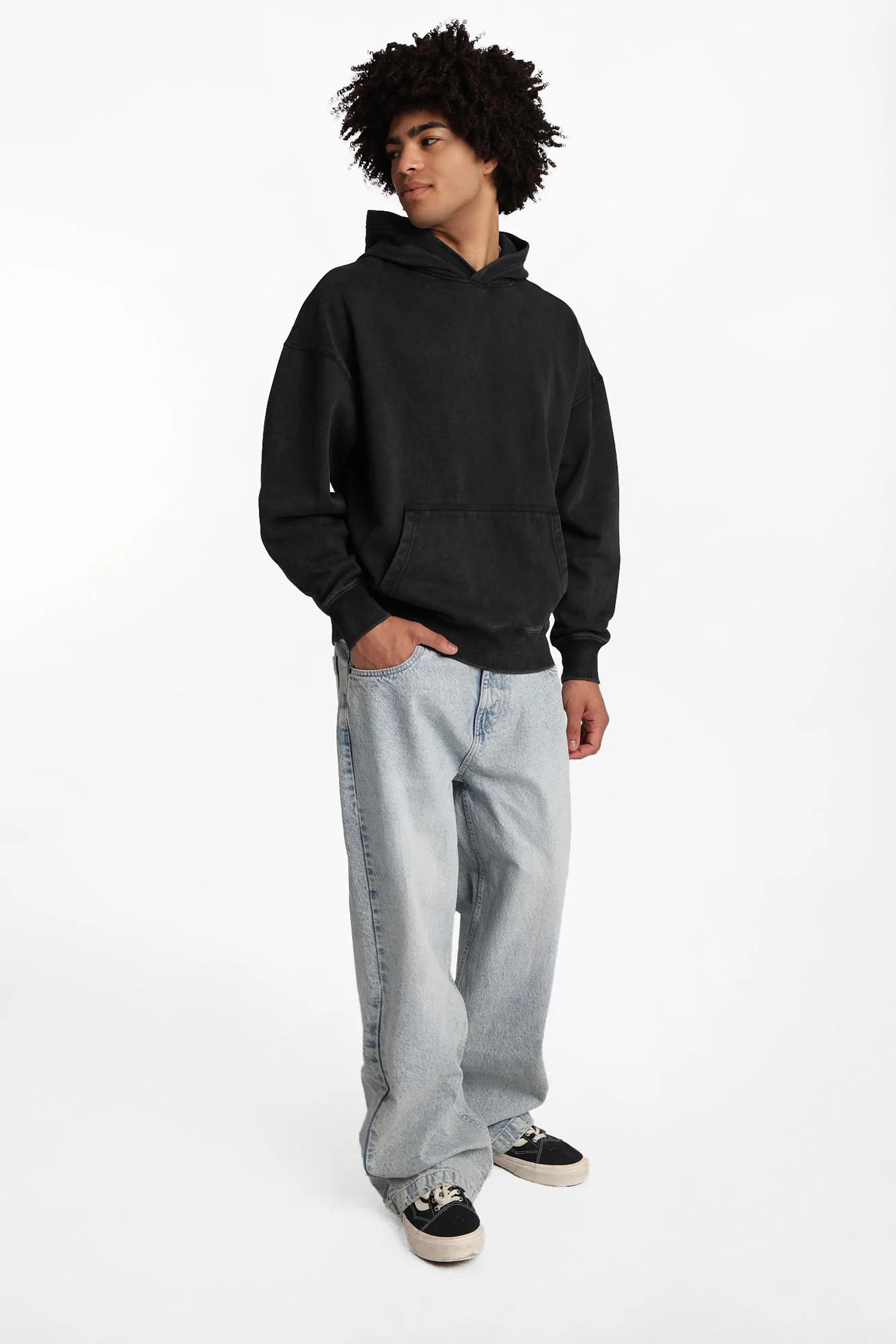 North Western Washed Boxy Hoodie - Image 9