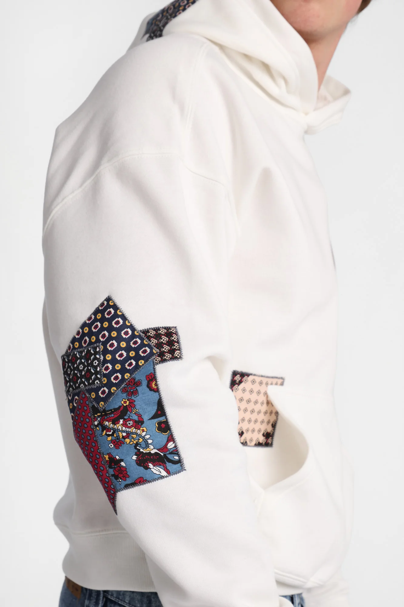 North Western Patchwork Boxy Hoodie - Image 10