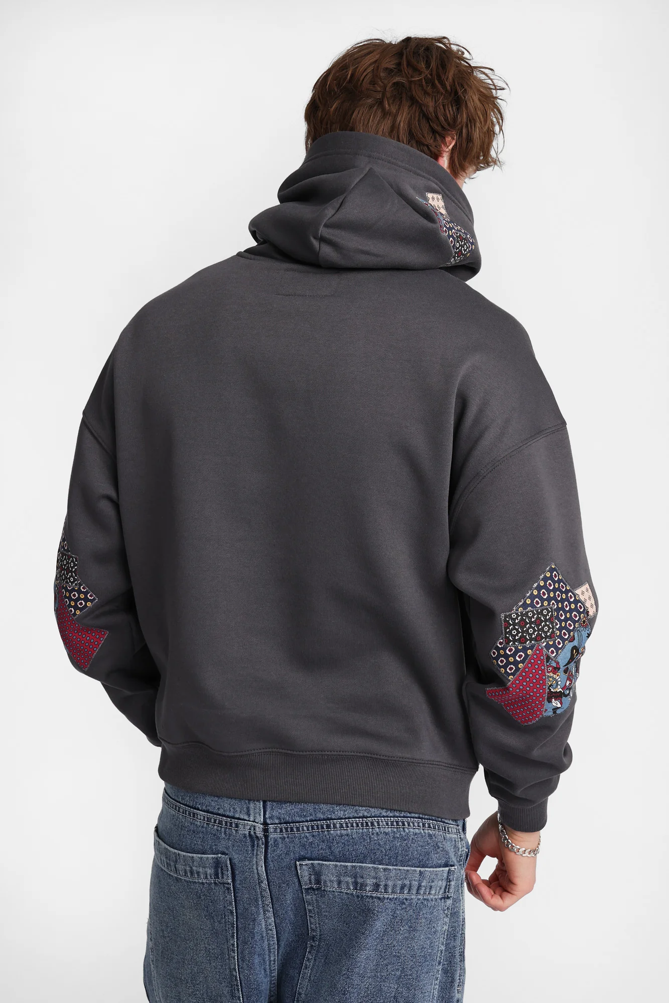 North Western Patchwork Boxy Hoodie - Image 4
