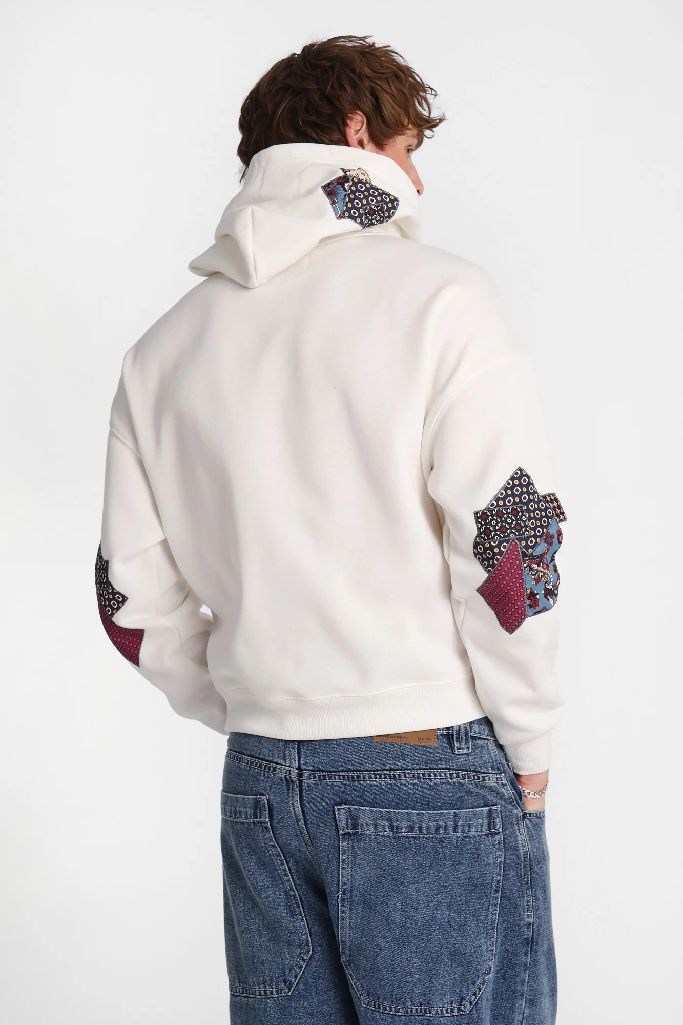 North Western Patchwork Boxy Hoodie - Image 8
