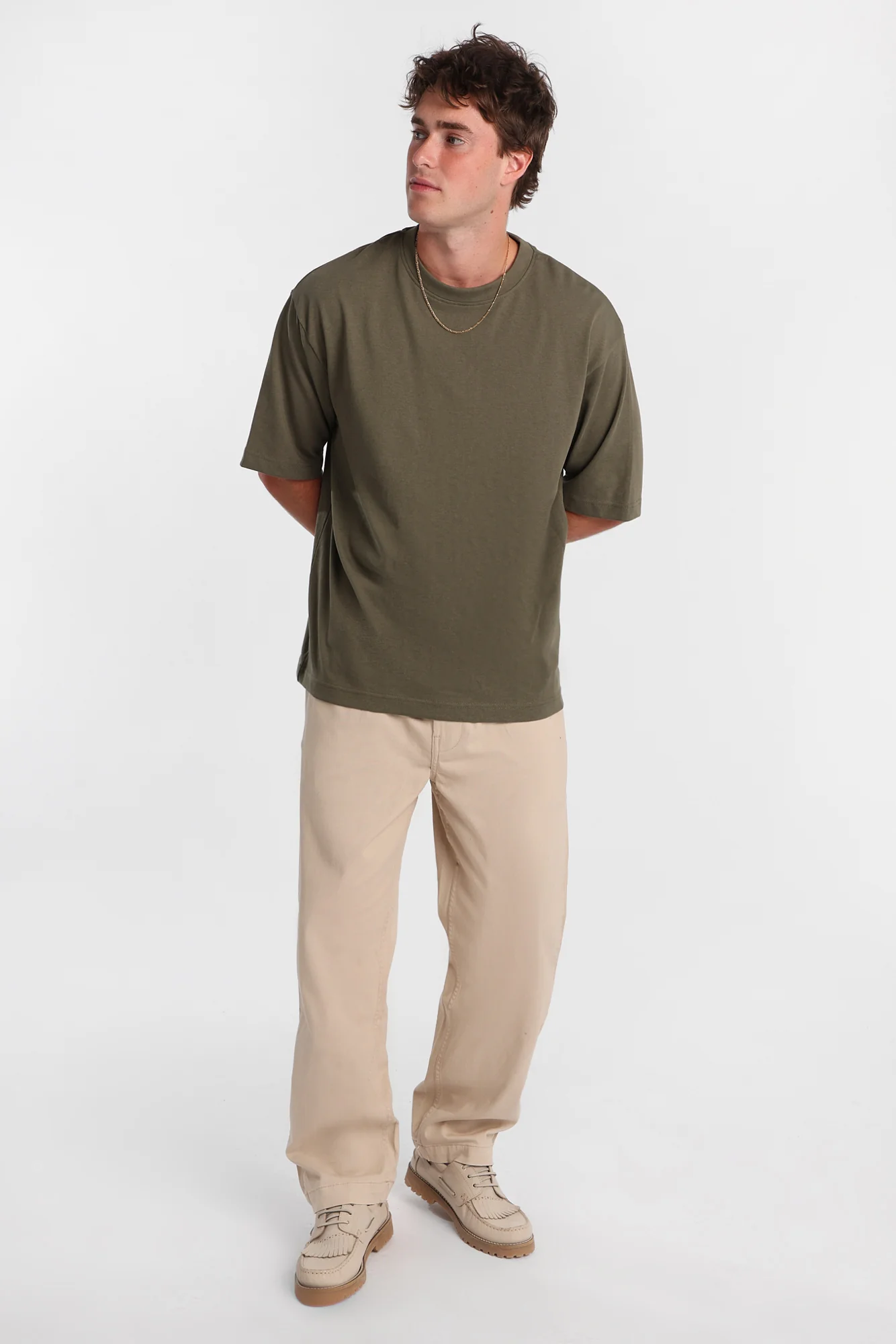 Heavy-Weight Knit Crew Neck Oversized Tee - Image 20