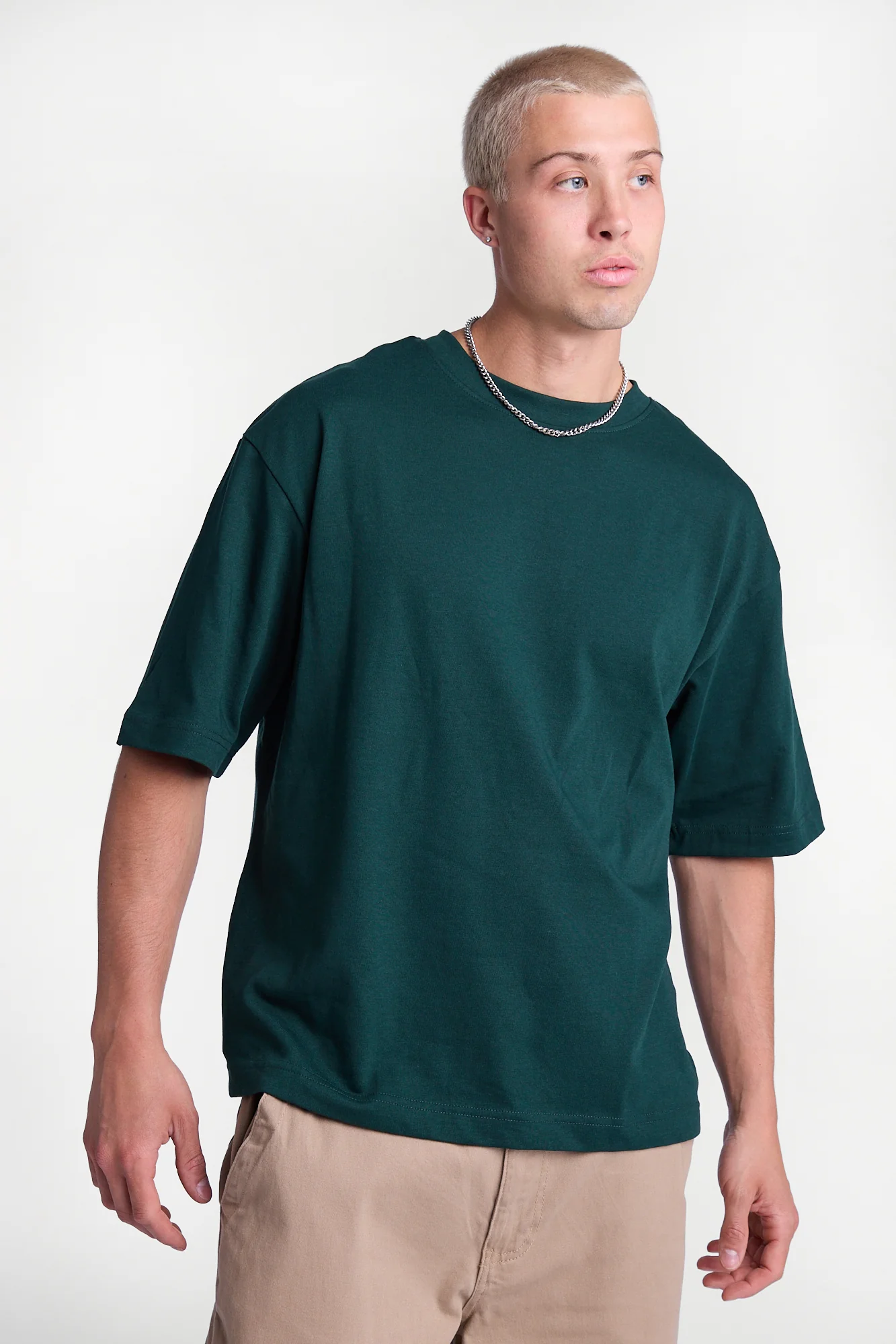 Heavy-Weight Knit Crew Neck Oversized Tee