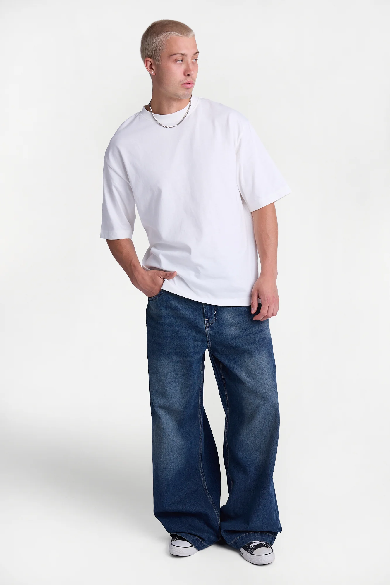 Heavy-Weight Knit Crew Neck Oversized Tee - Image 13