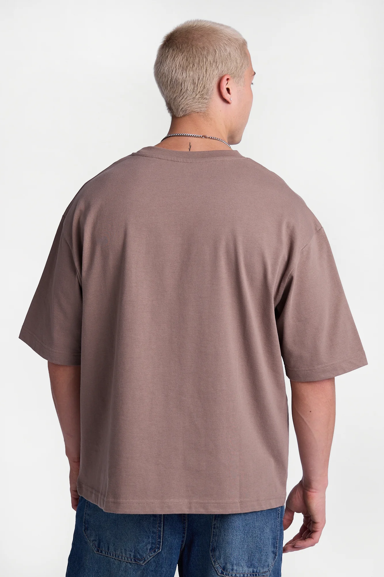 Heavy-Weight Knit Crew Neck Oversized Tee - Image 16