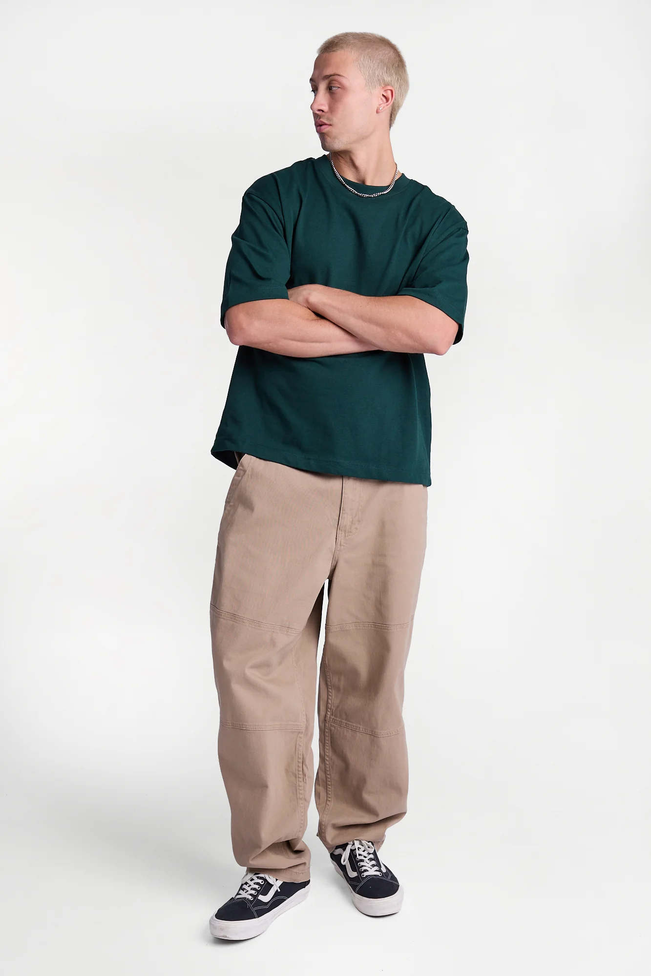 Heavy-Weight Knit Crew Neck Oversized Tee - Image 20