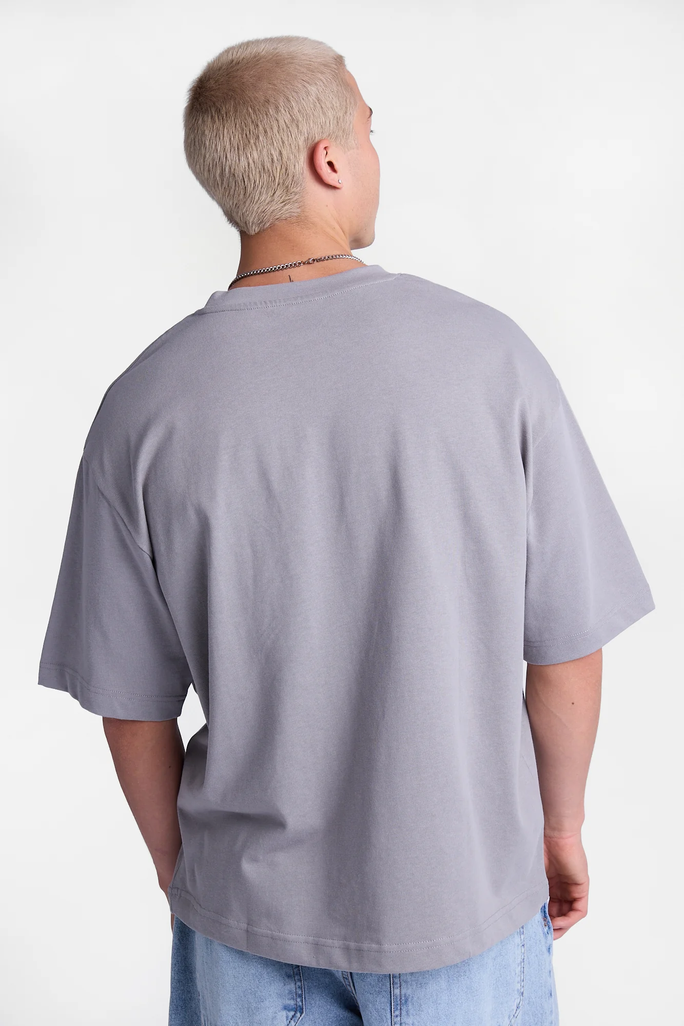 Heavy-Weight Knit Crew Neck Oversized Tee - Image 8