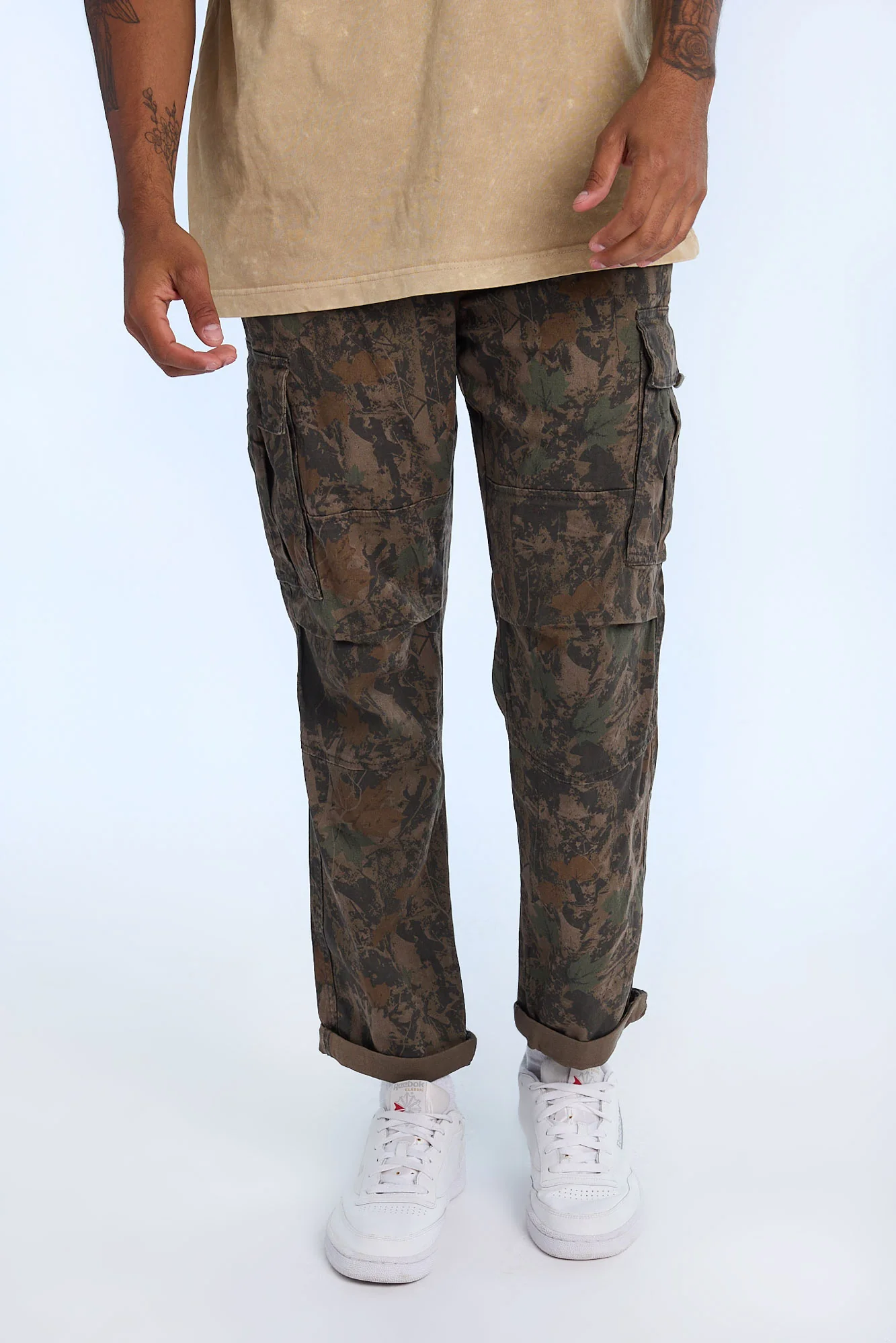 Relaxed Cargo Twill Pants