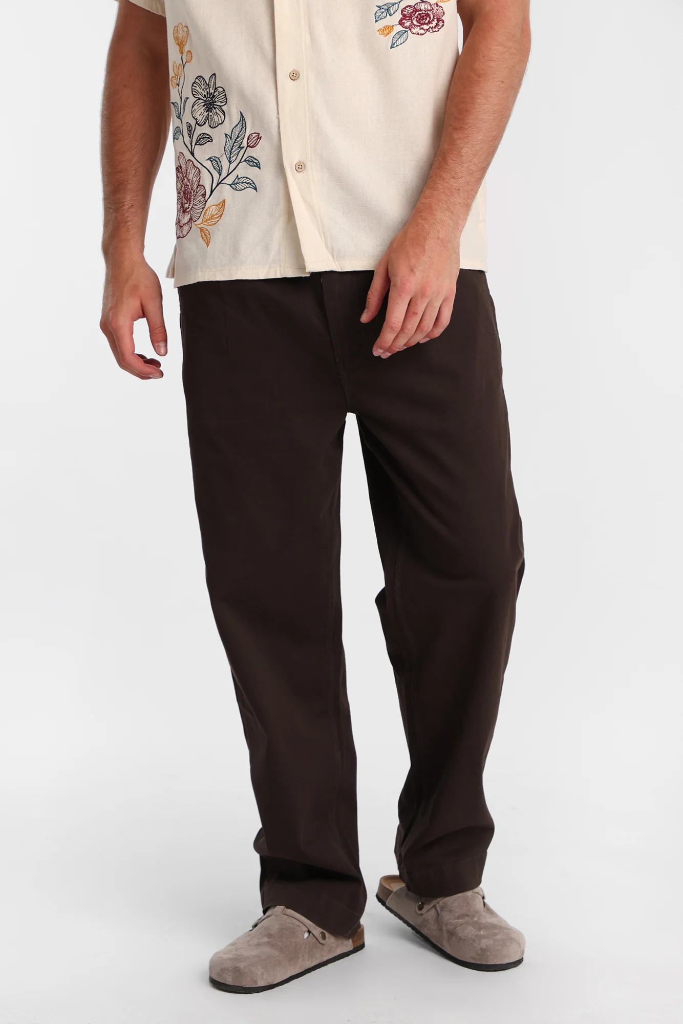 Loose Twill Pleated Pants - Image 6