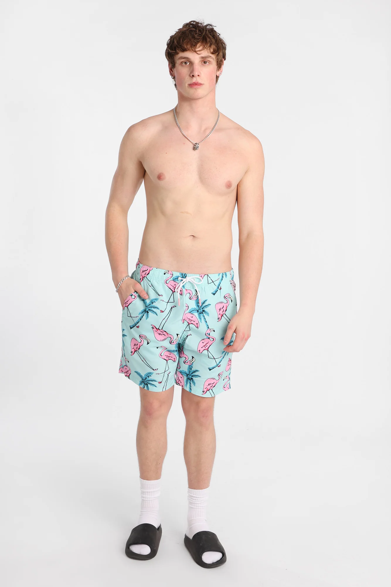 Flamingo 7" Swim Shorts - Image 4