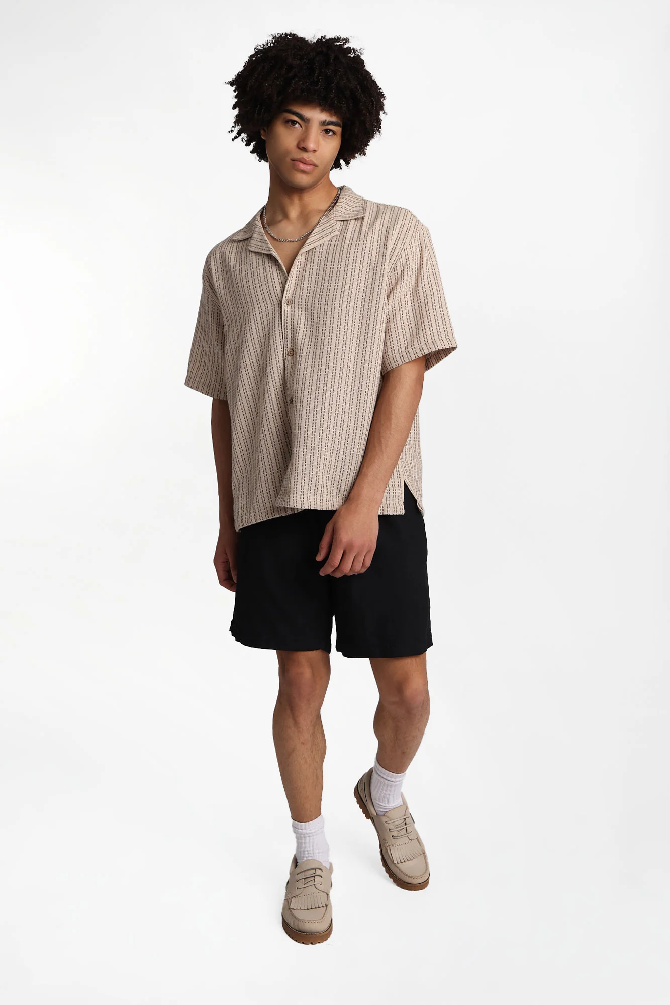 Textured Melange Shorts - Image 5