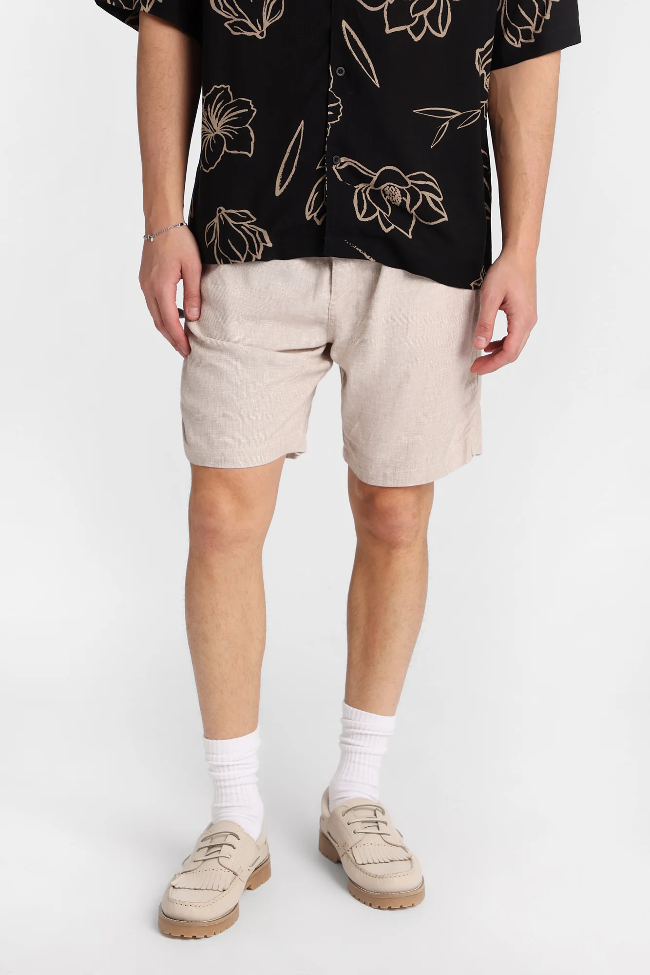 Linen-Blend Shorts - Image 2