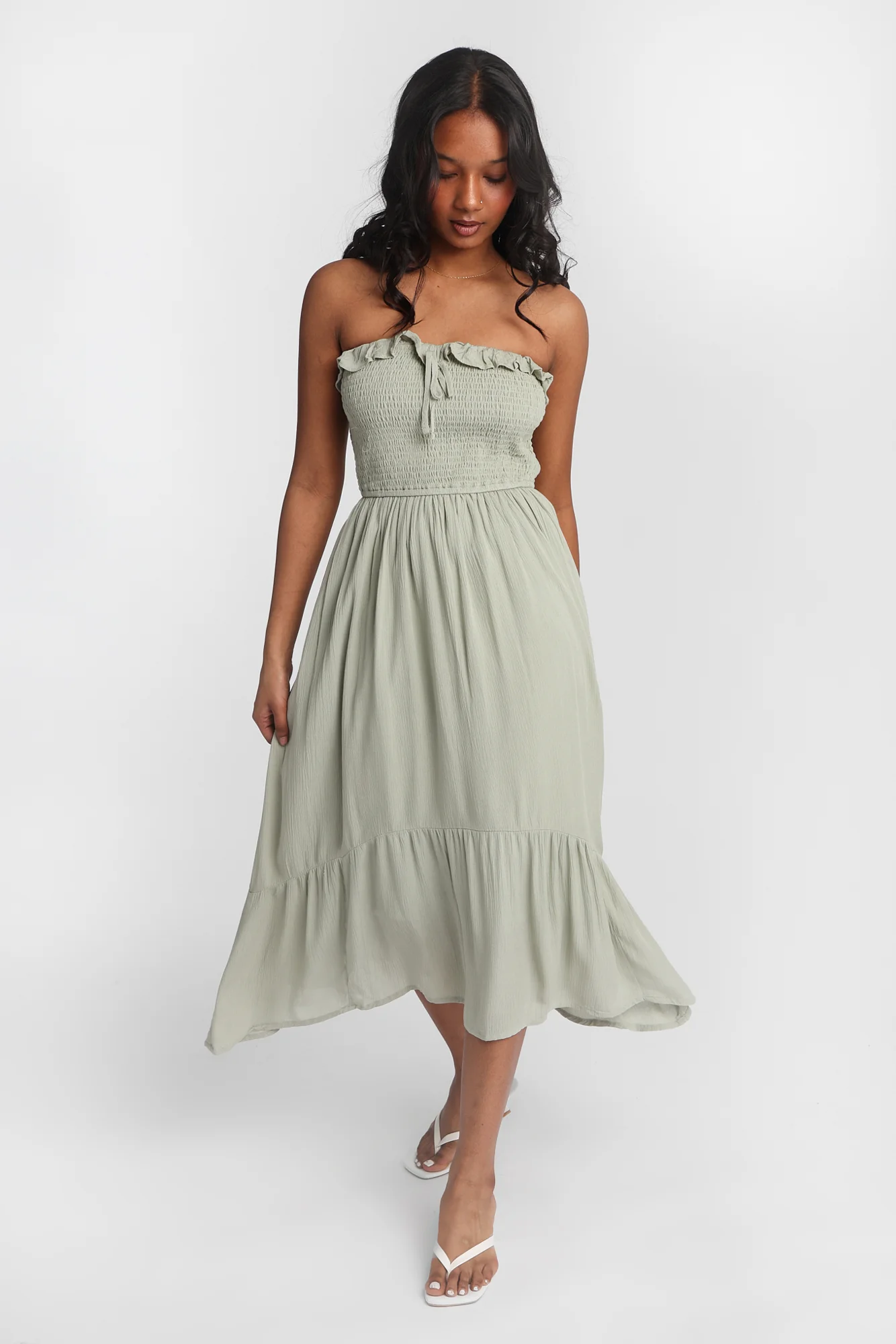 Asymmetrical Midi Dress - Image 11