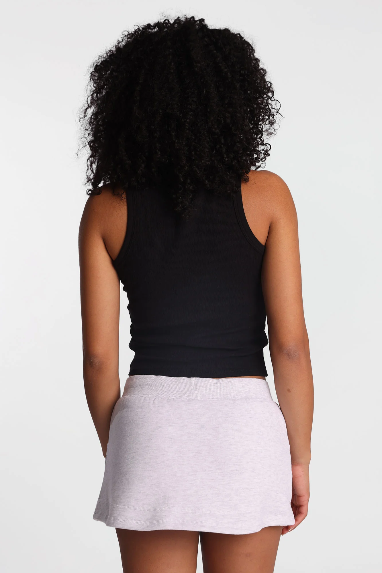Tennis Bear Embroidered Ribbed Knit High Neck Tank Top - Image 4