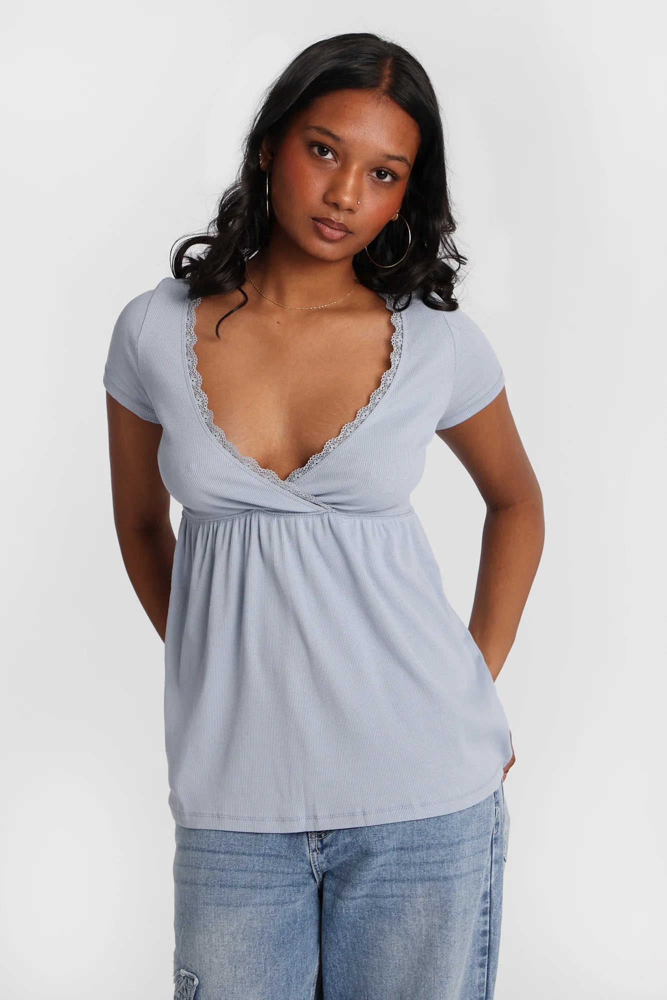 Short Sleeve Babydoll Top - Image 9