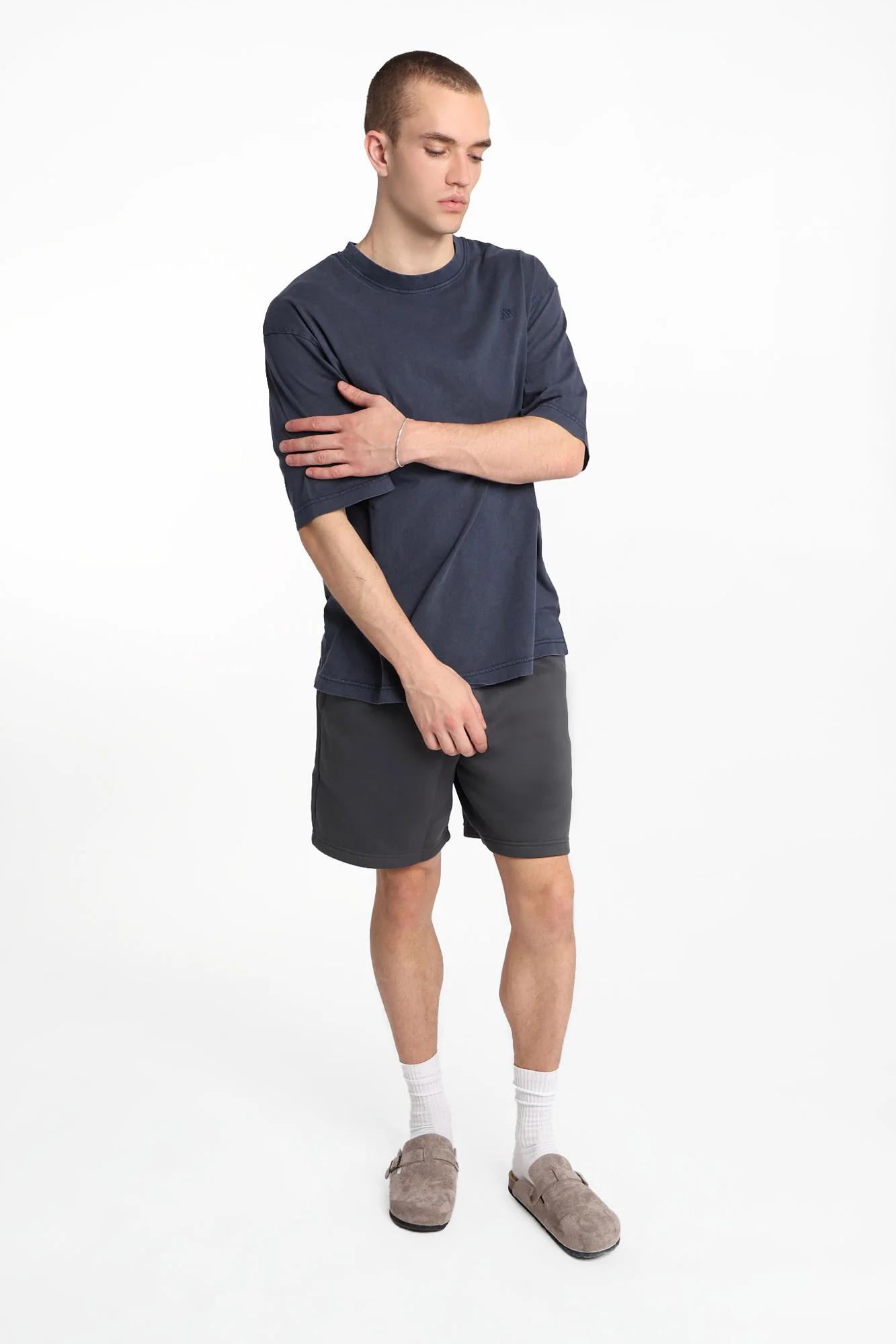 AERO Essential Leg Print Fleece Shorts - Image 13