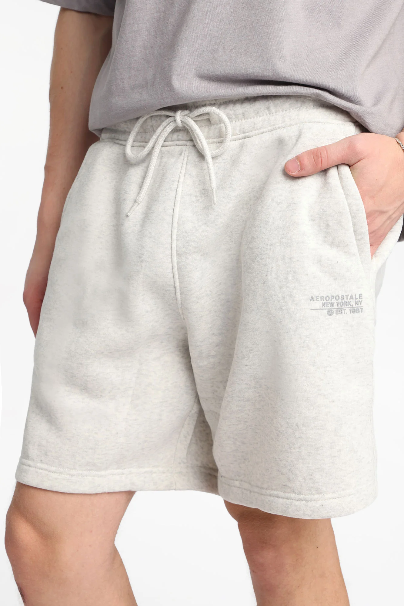 AERO Essential Leg Print Fleece Shorts - Image 14