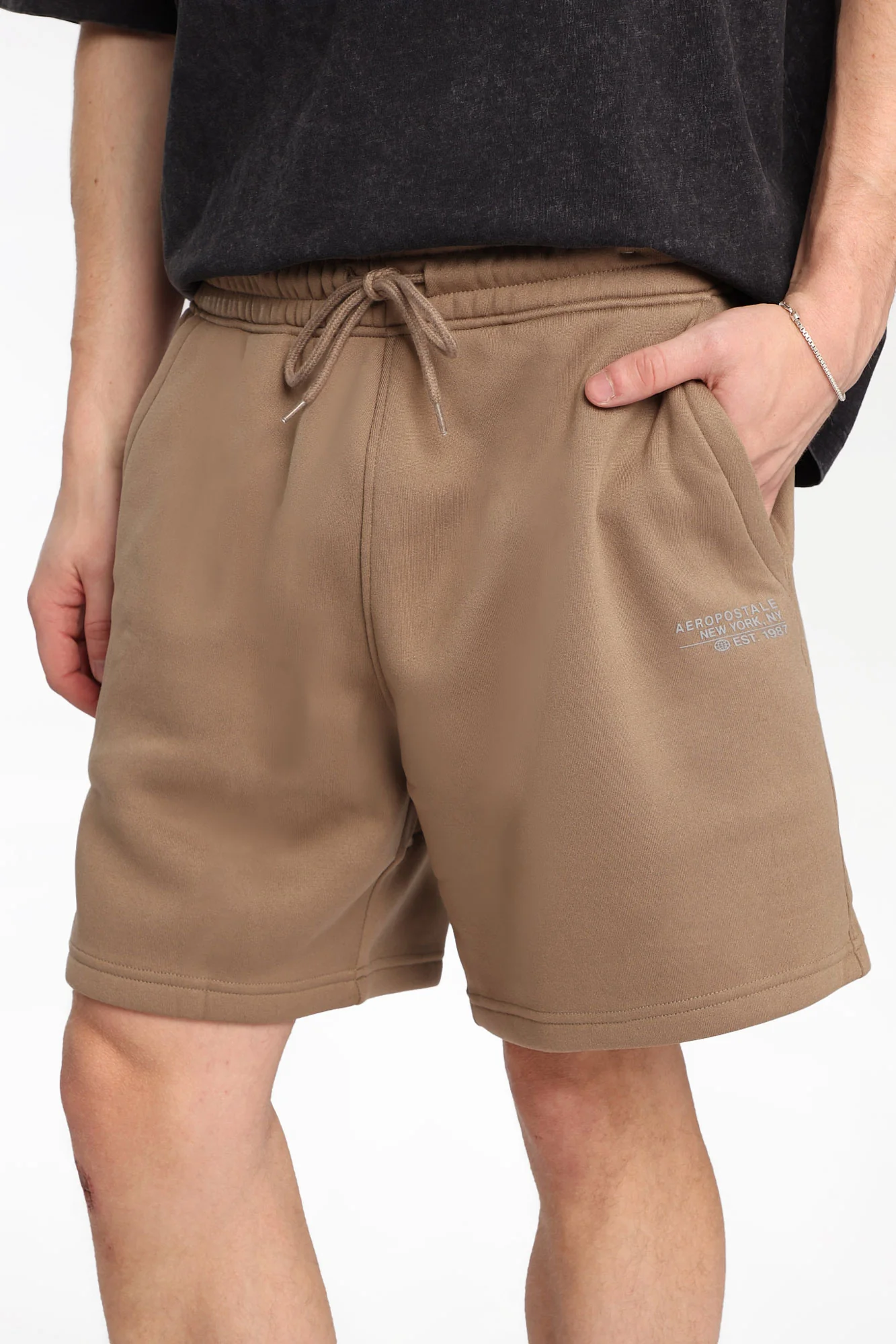 AERO Essential Leg Print Fleece Shorts - Image 18