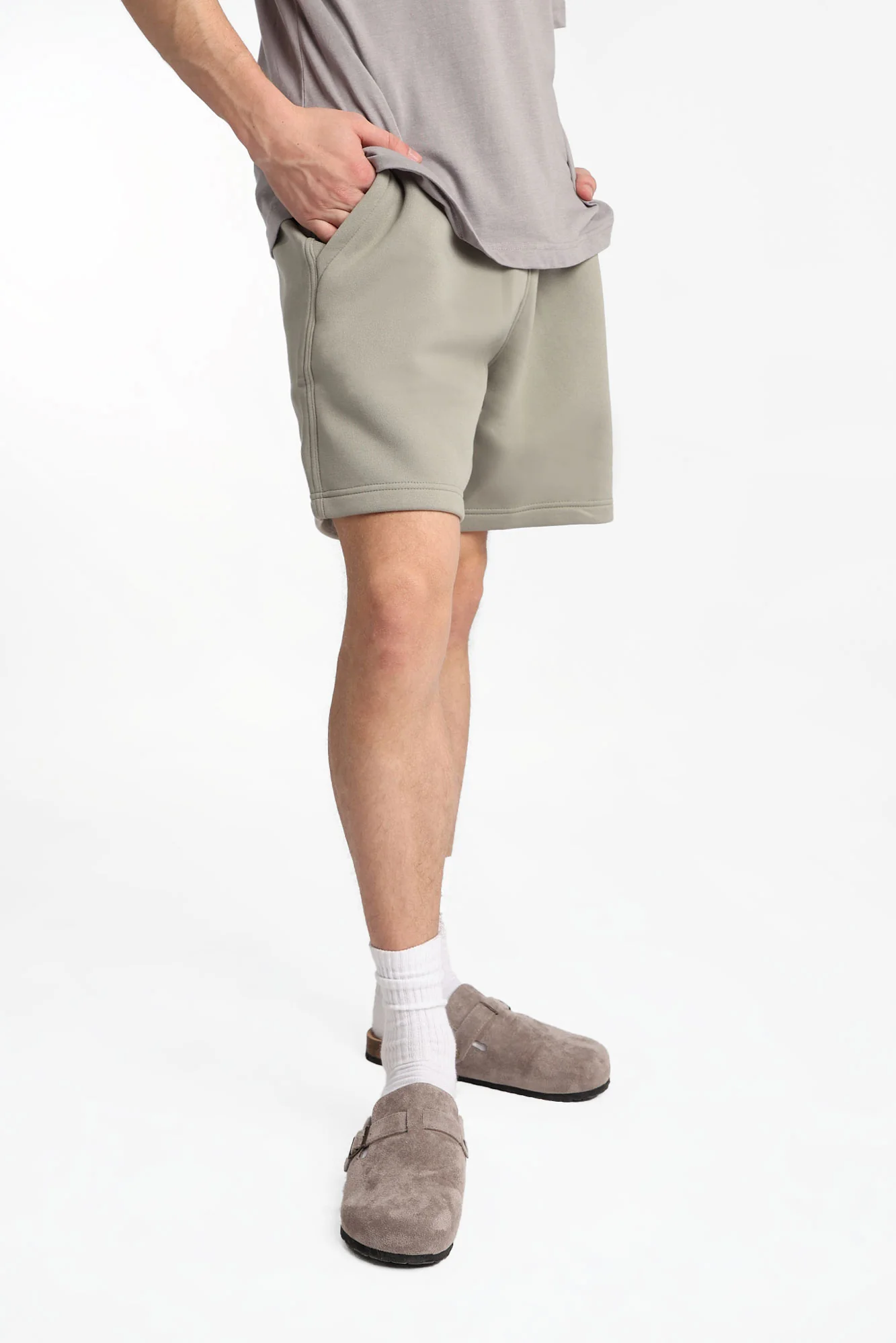 AERO Essential Leg Print Fleece Shorts - Image 21