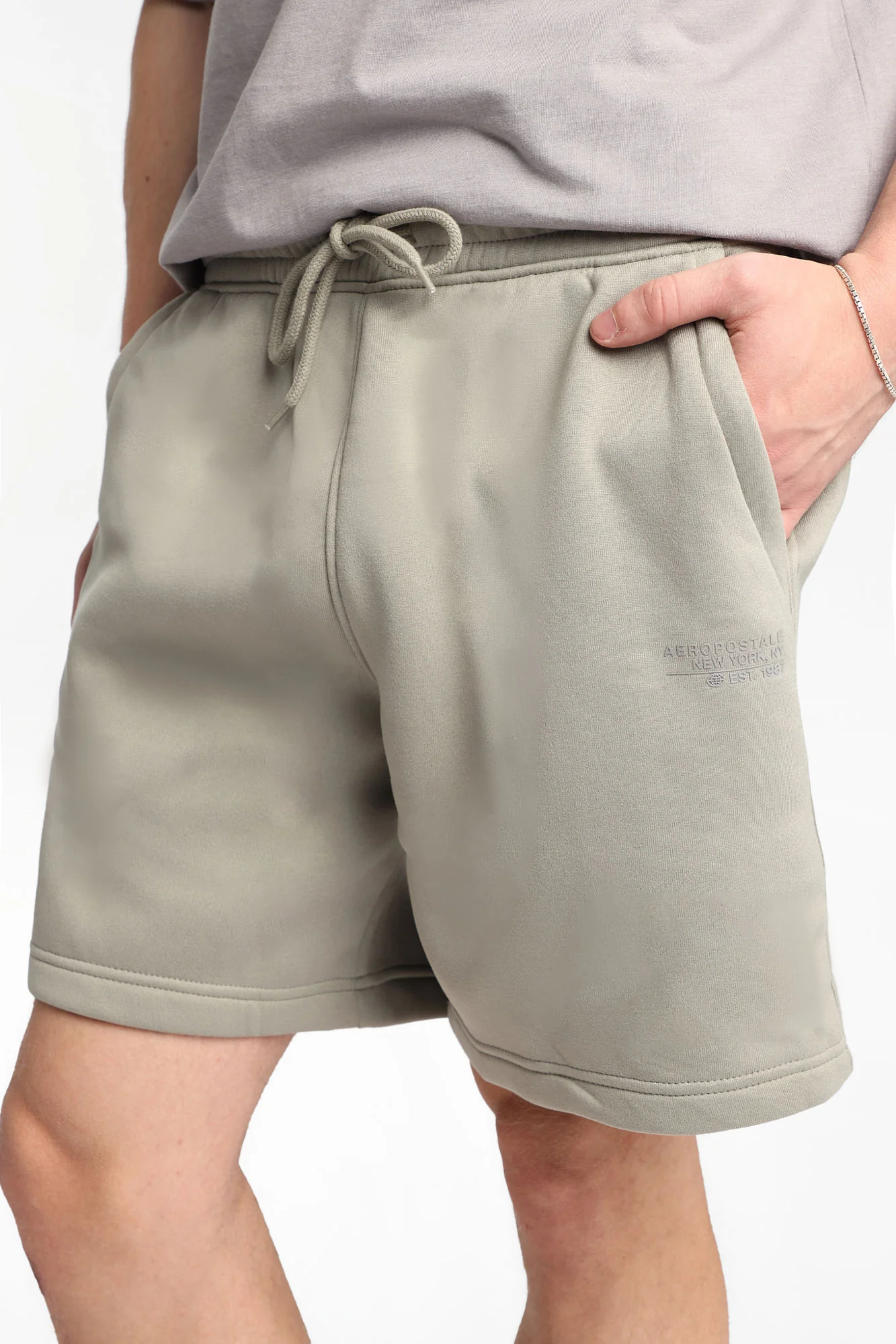 AERO Essential Leg Print Fleece Shorts - Image 22