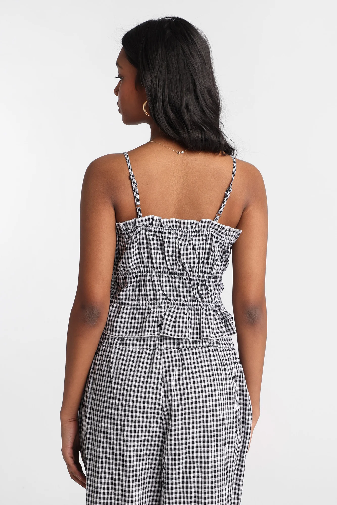 AERO Cotton Tie-Front Peplum Top - Image 7