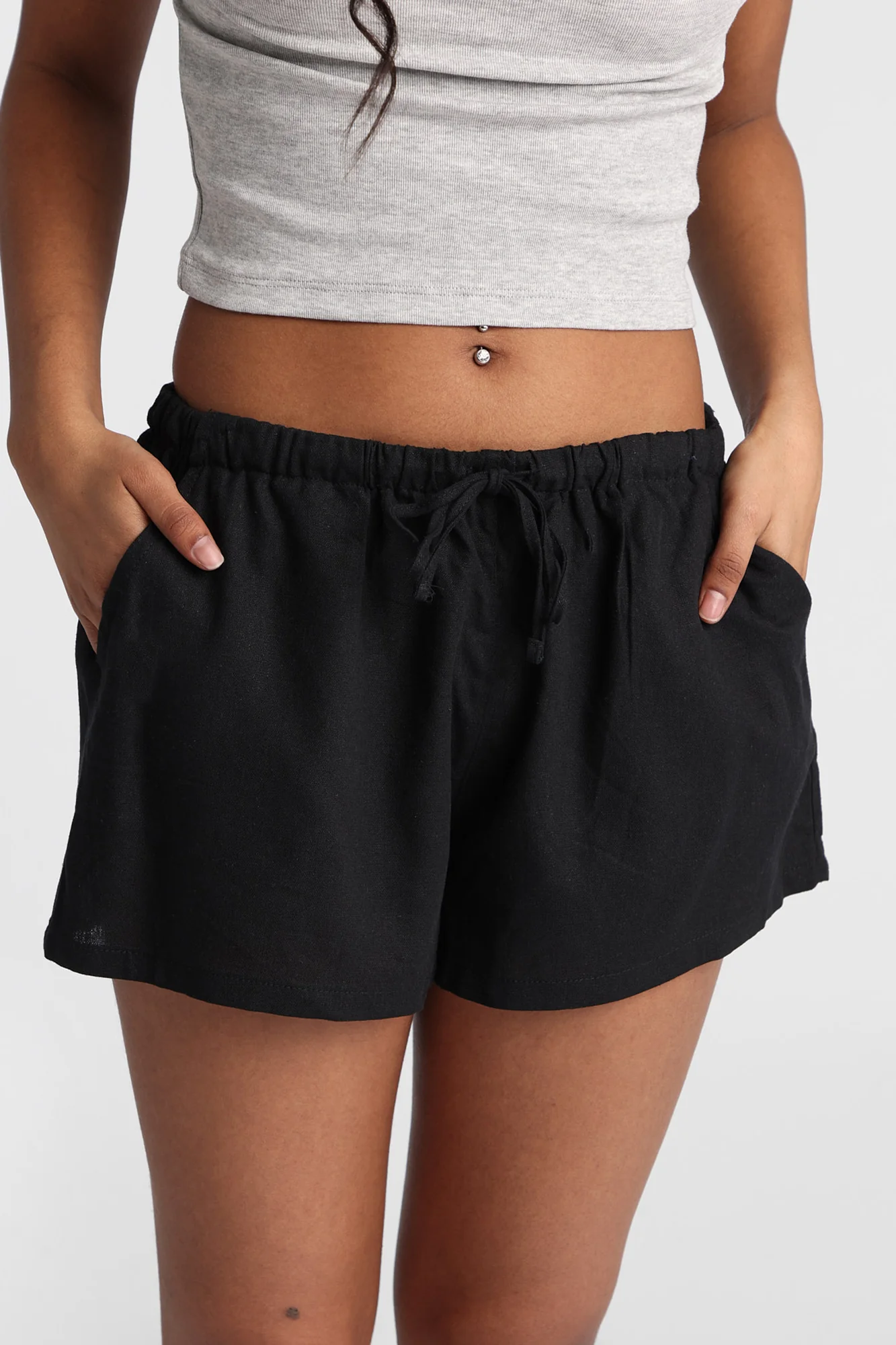 AERO Linen-Blend Drawstring Shorts - Image 6