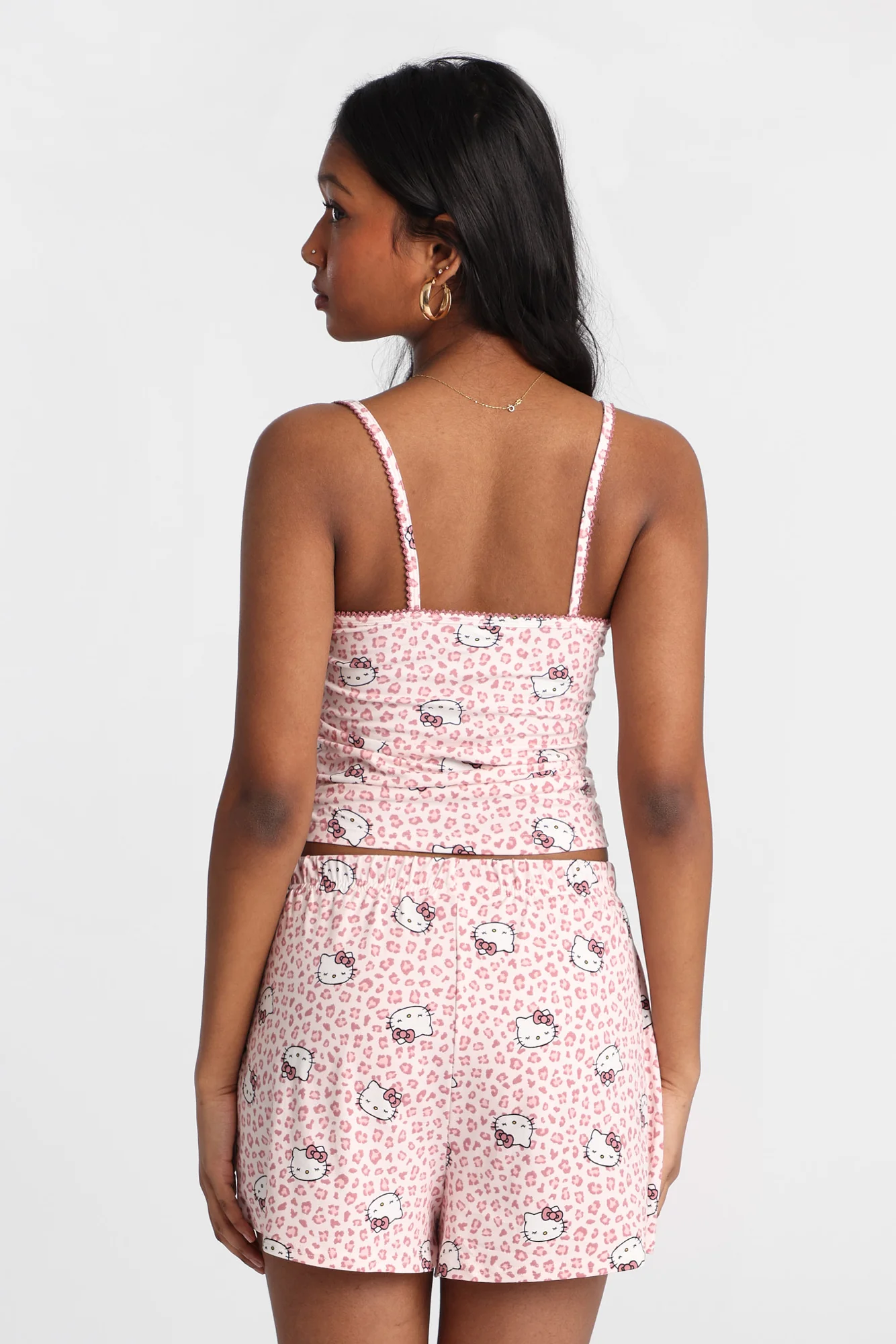 Hello Kitty Leopard Graphic Super Soft Pajama Camisole & Shorts 2-Piece Set - Image 2