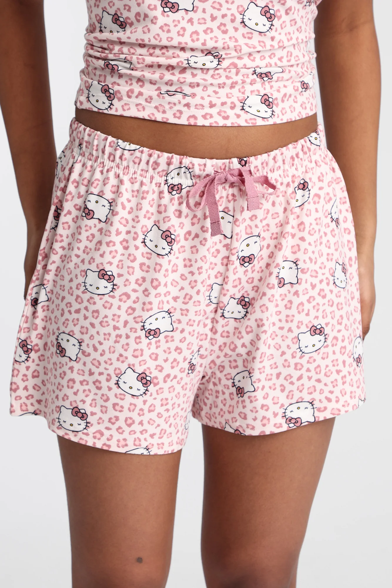 Hello Kitty Leopard Graphic Super Soft Pajama Camisole & Shorts 2-Piece Set - Image 4