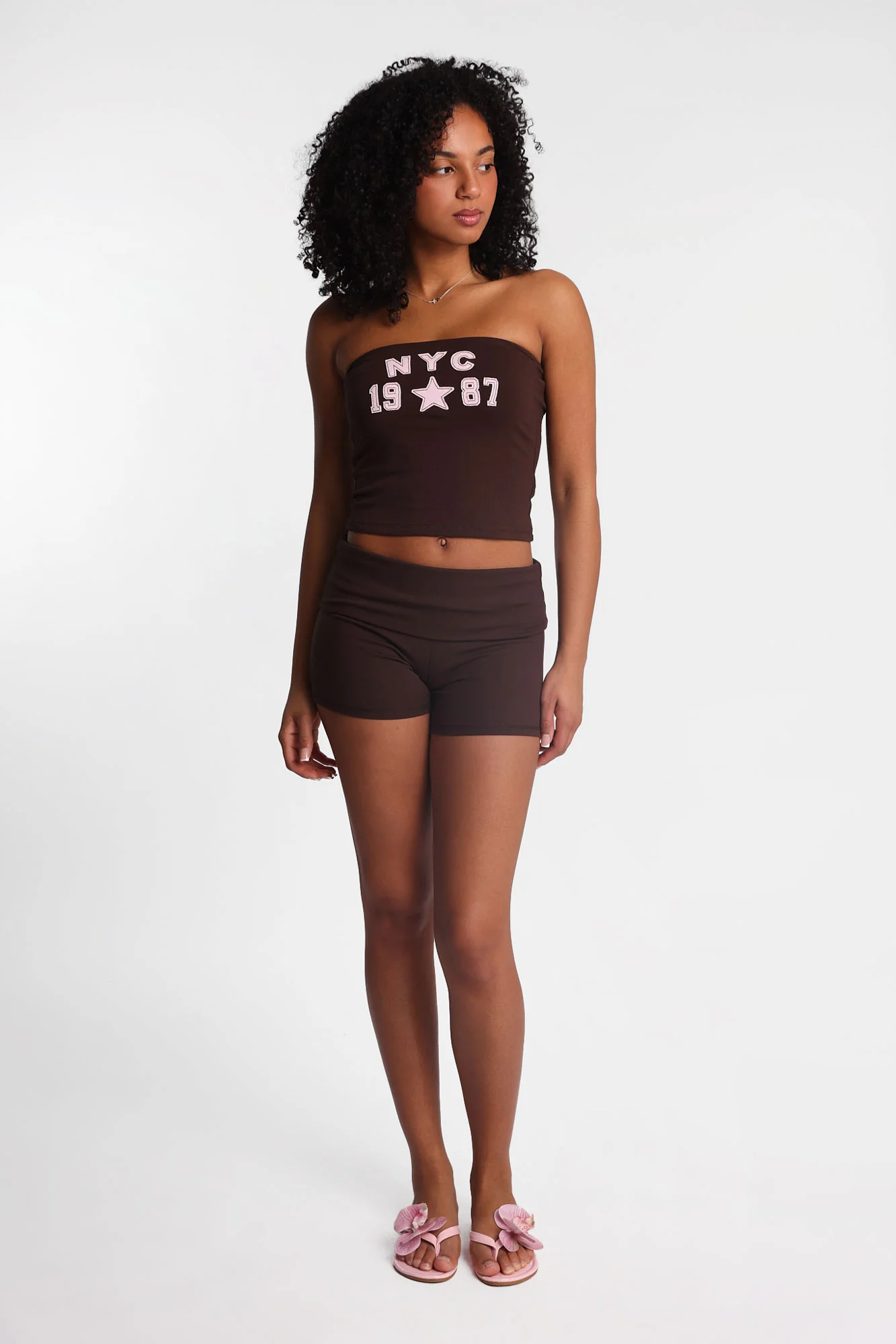 AERO NYC 1987 Star Patch Graphic Tube Top - Image 4