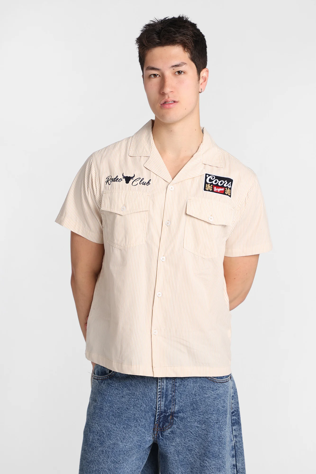 Coors Rodeo Embroidered Patch Button-Up Shirt - Image 2