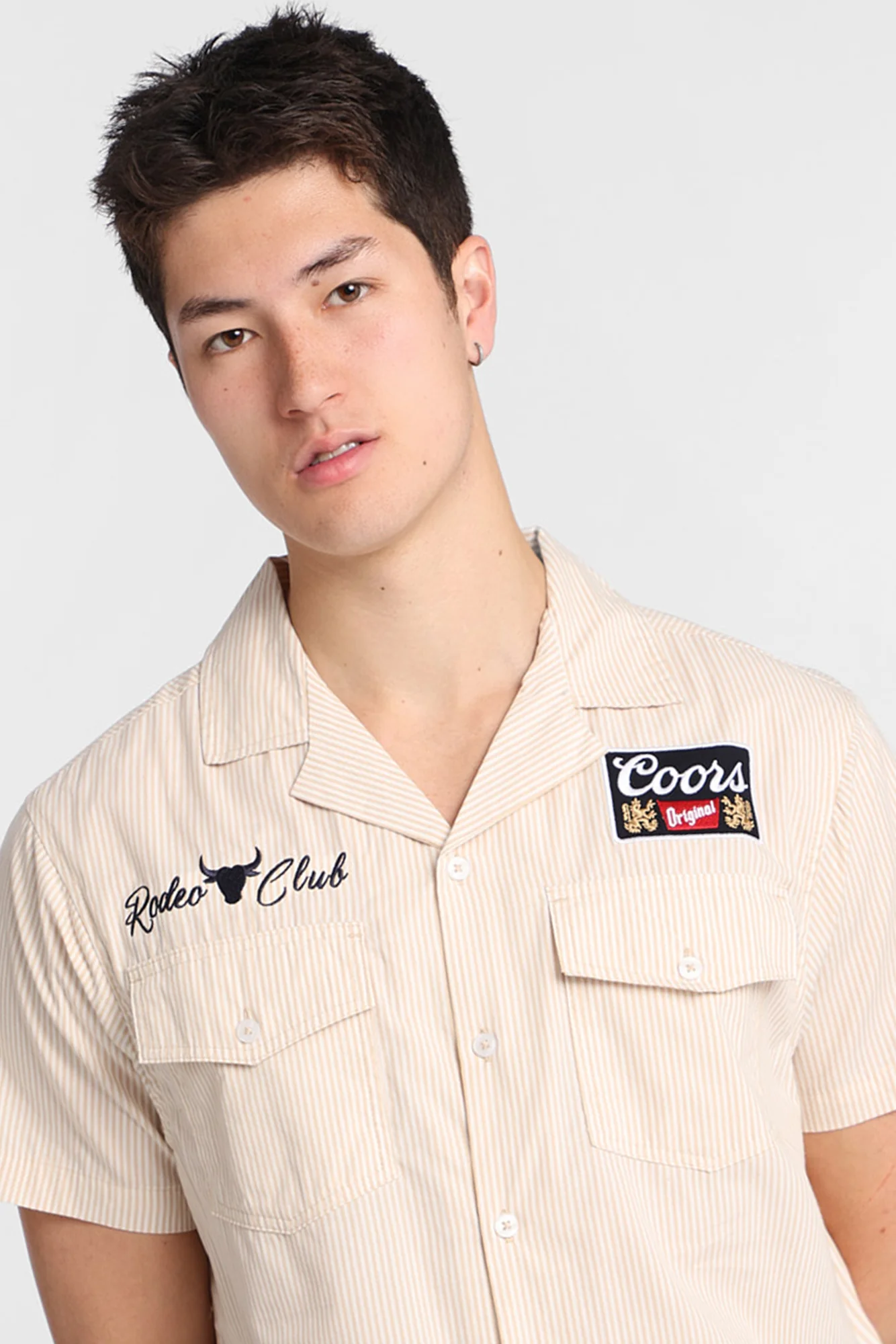 Coors Rodeo Embroidered Patch Button-Up Shirt - Image 3
