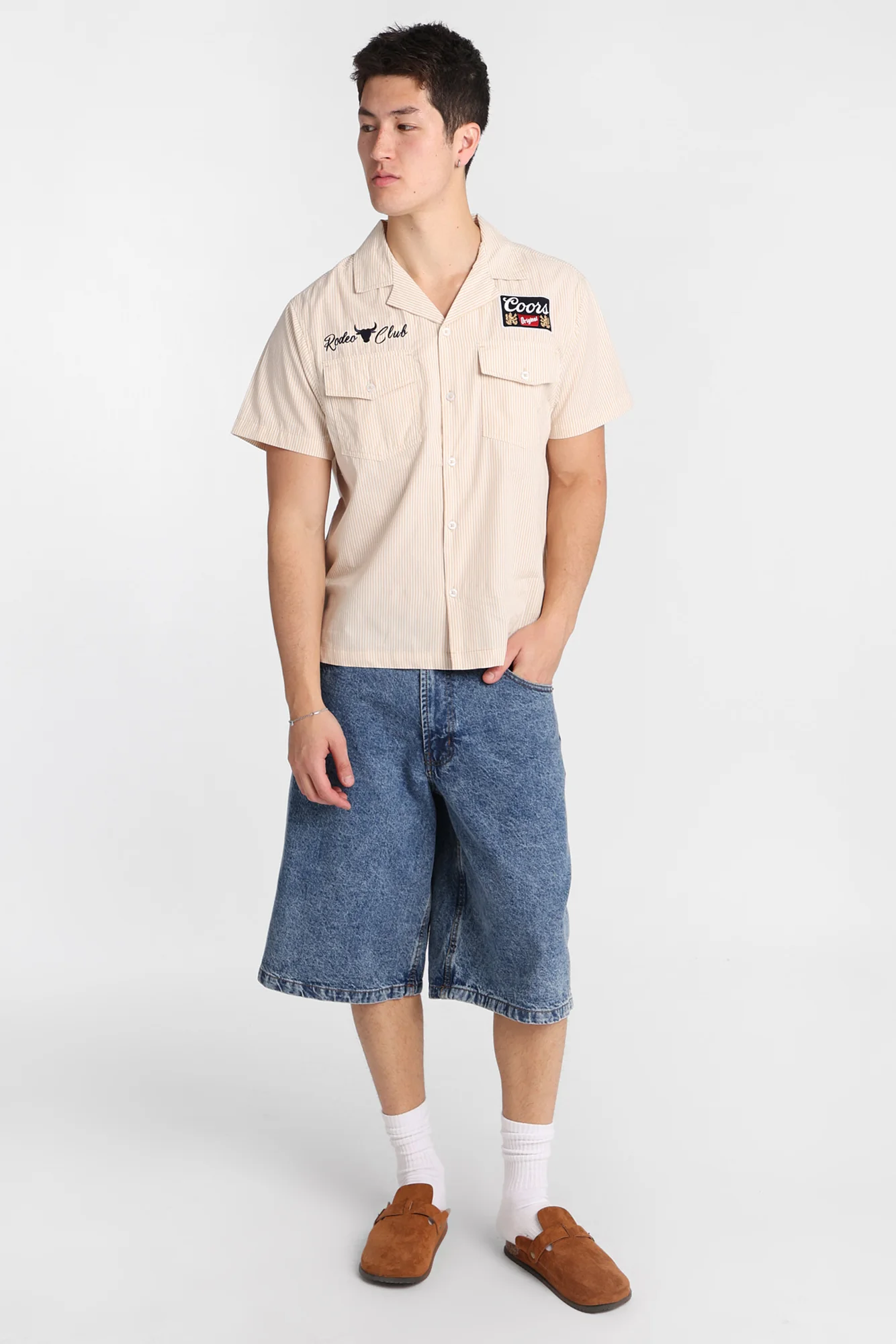 Coors Rodeo Embroidered Patch Button-Up Shirt - Image 4