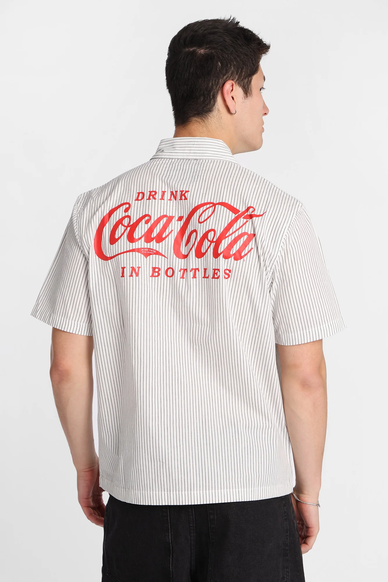 Coca-Cola Embroidered Patch Button-Up Shirt