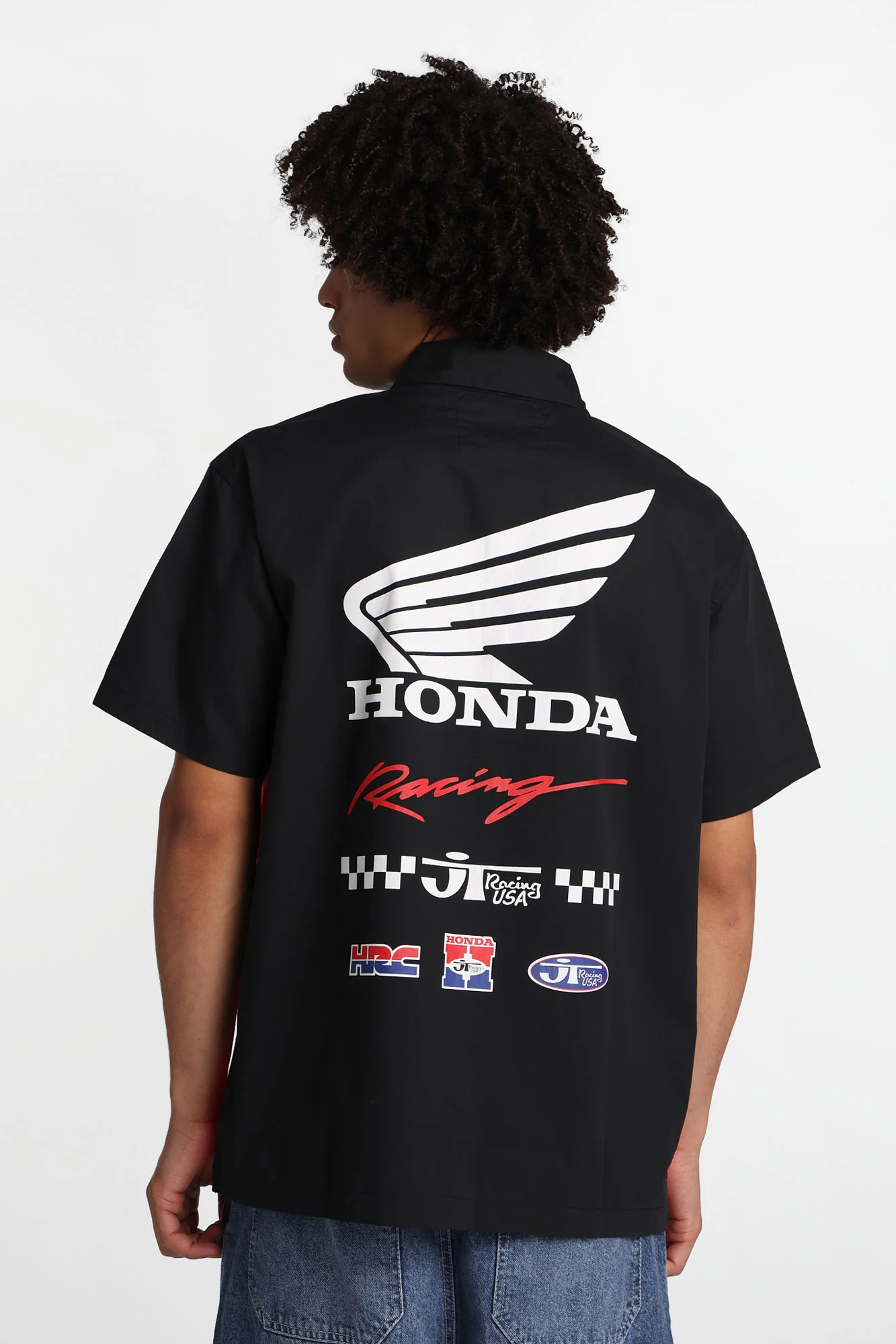 Honda Racing Embroidered Patch Button-Up Workshirt - Image 3