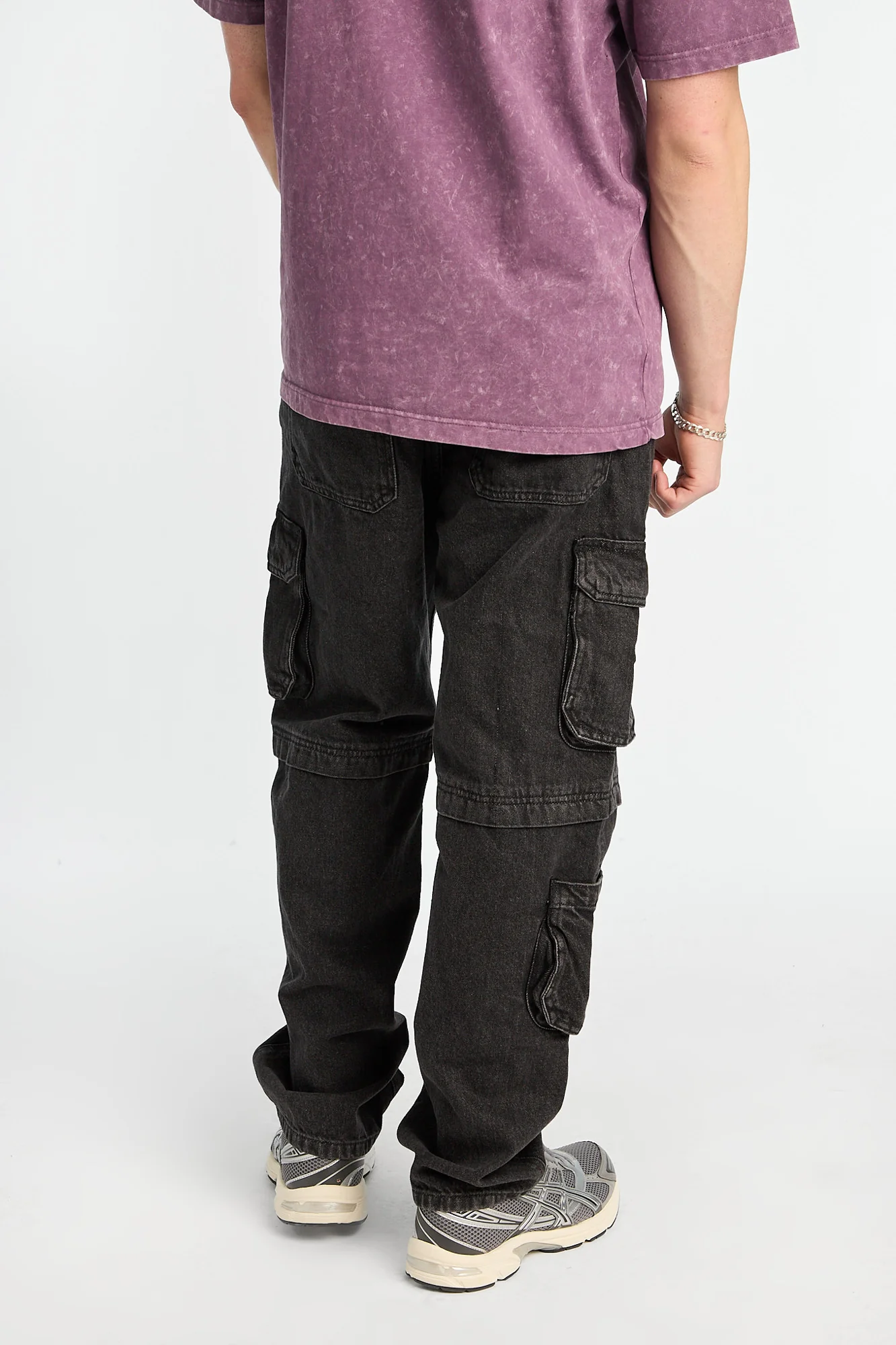 Faux Convertible Cargo Jeans - Image 3