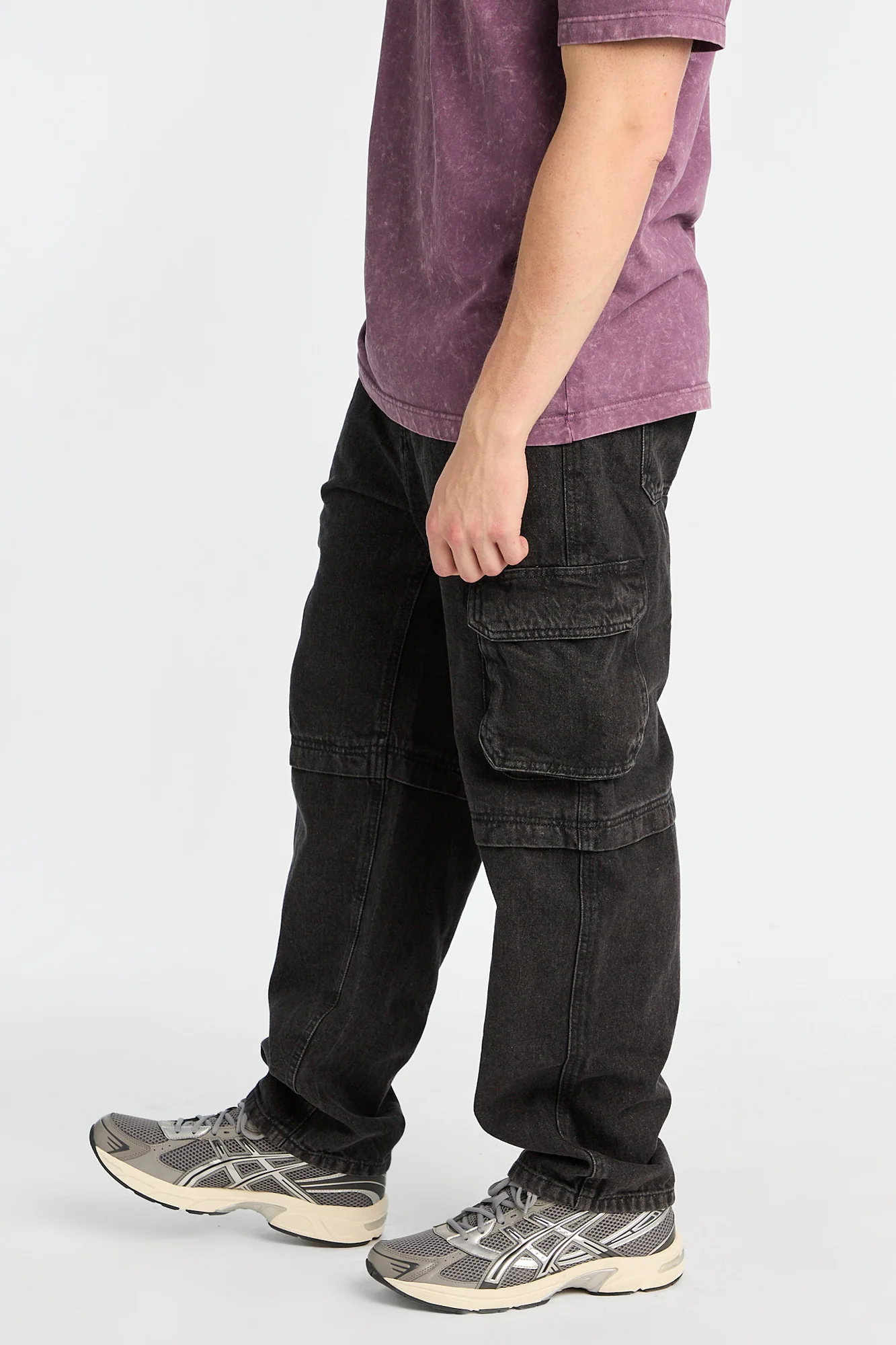 Faux Convertible Cargo Jeans - Image 5