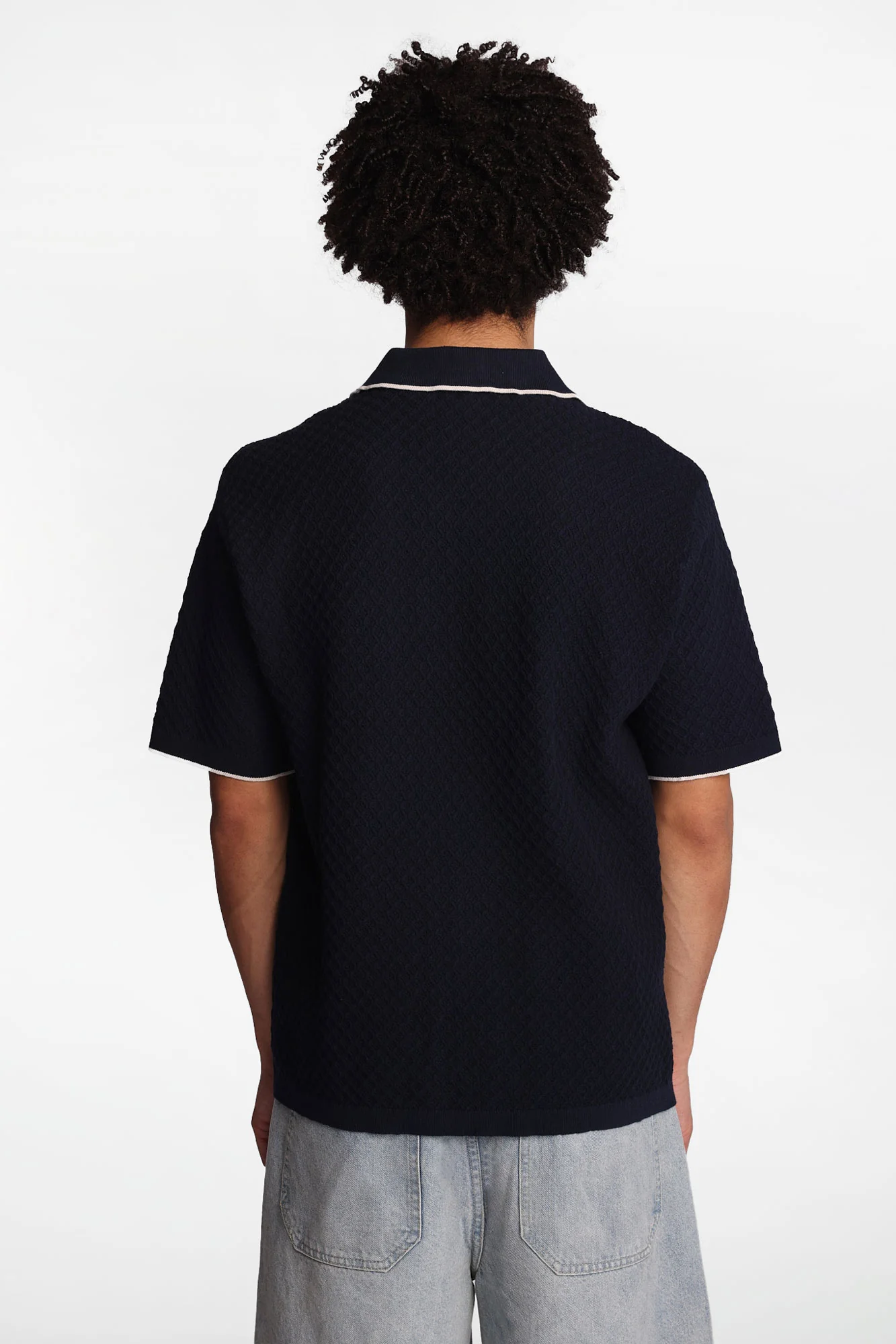AERO Diamond Knit Short Sleeve Button-Up Shirt - Image 11