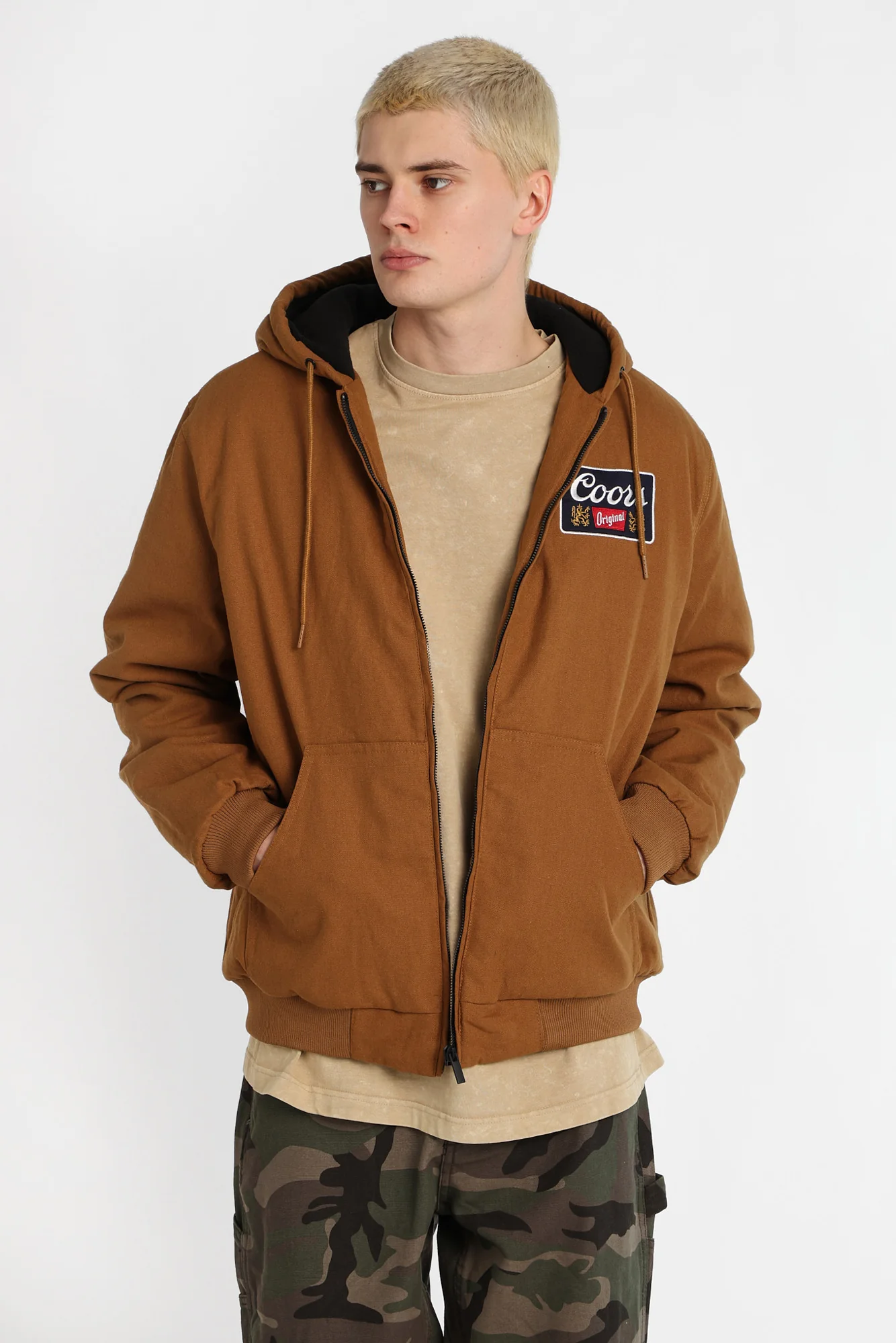 Coors Embroidered Cotton Canvas Hooded Workwear Jacket - Image 3