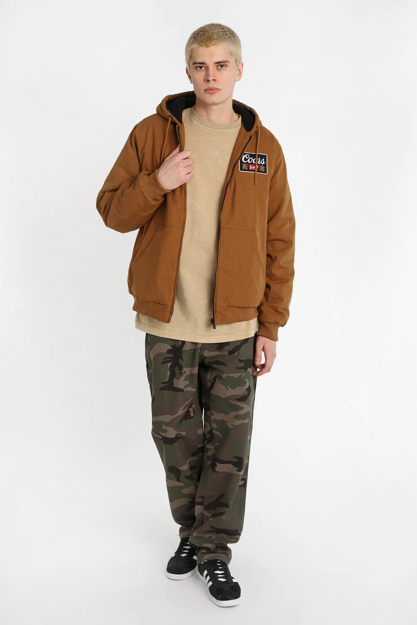 Coors Embroidered Cotton Canvas Hooded Workwear Jacket - Image 4