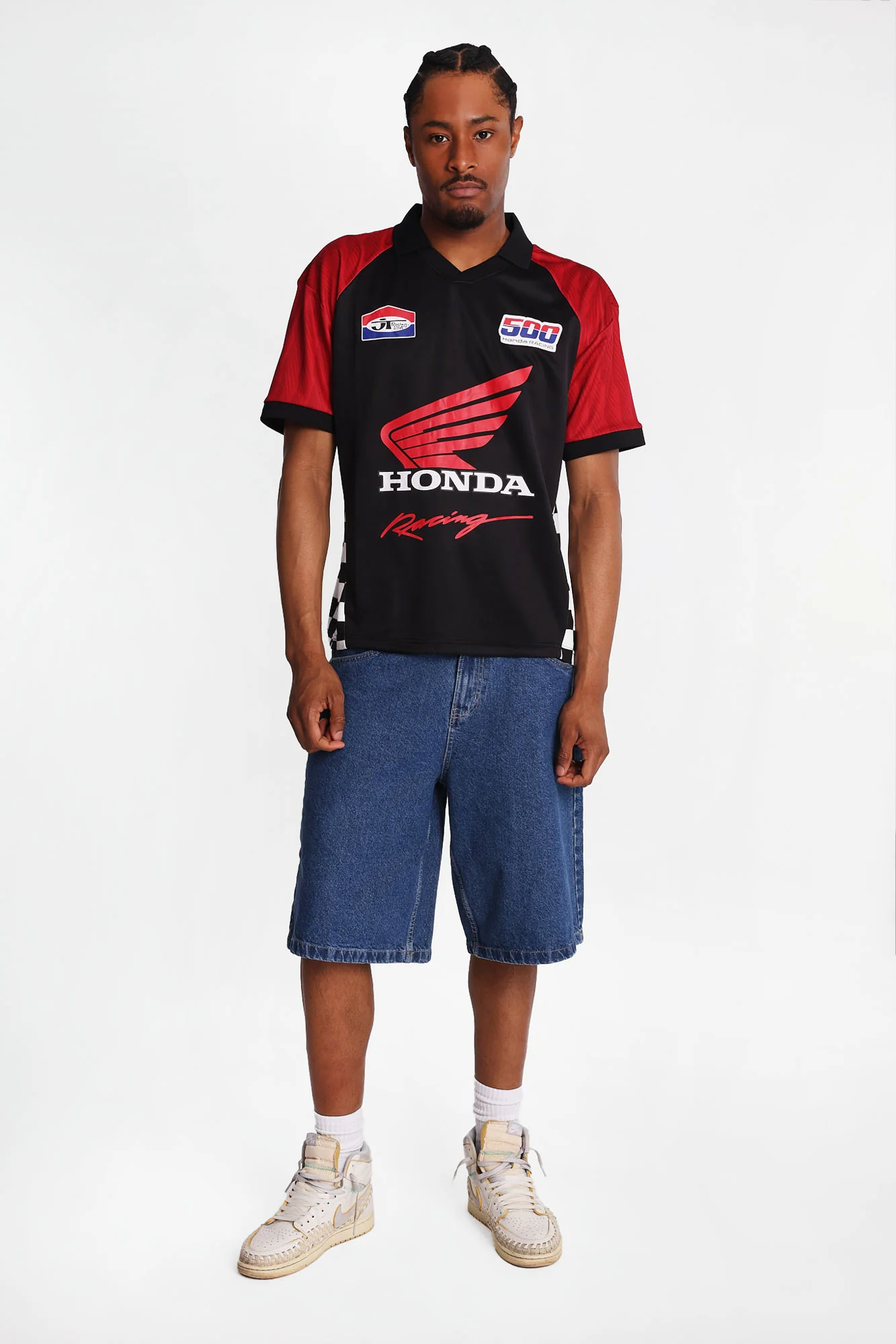 Honda Racing 500  Graphic Oversized Soccer Jersey - Image 5