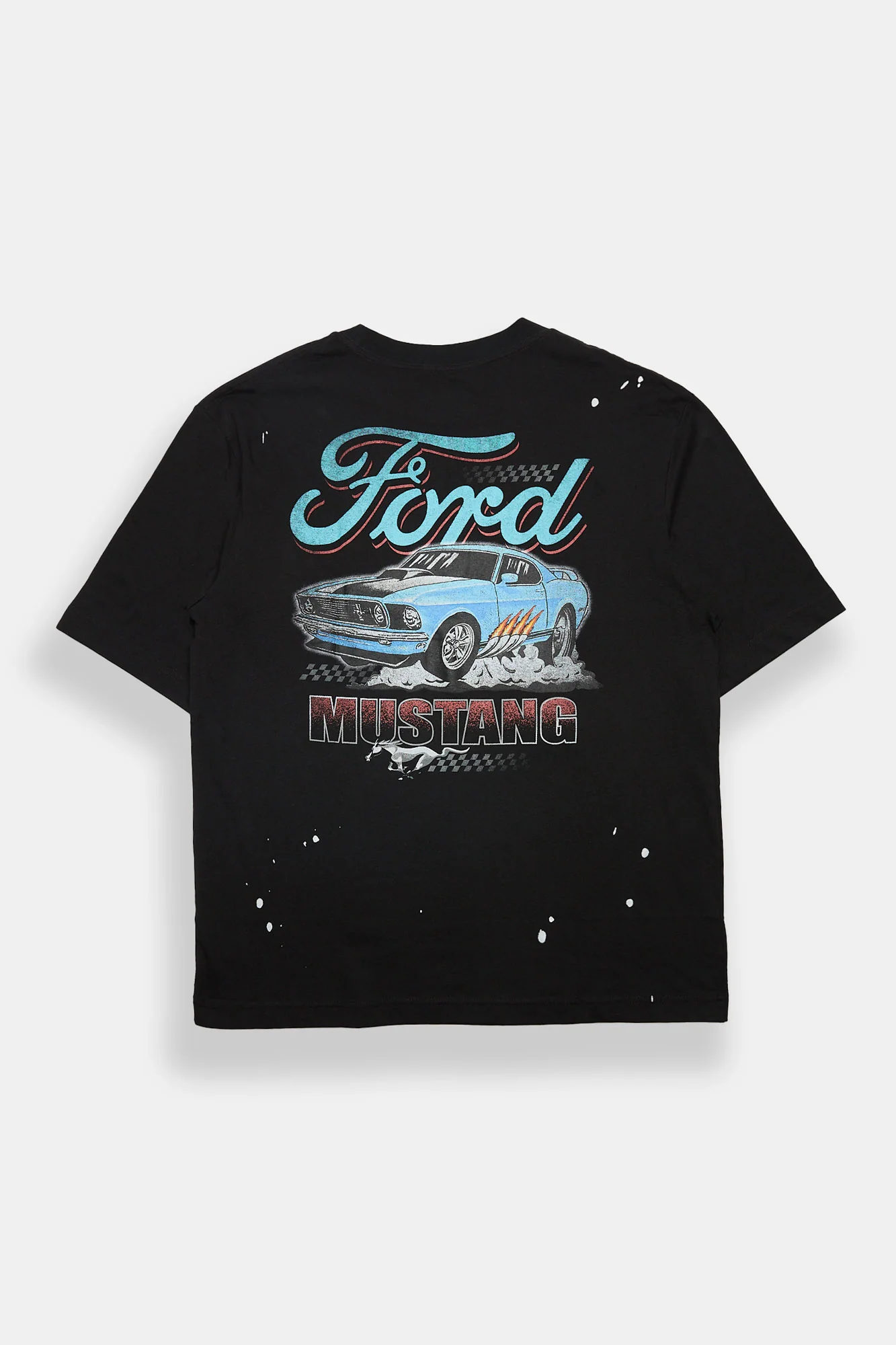 Ford Mustang Splatter Graphic Oversized Tee